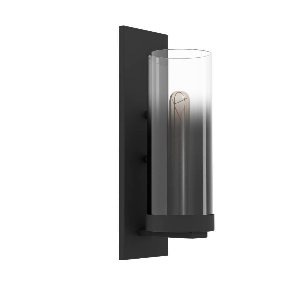 Wandleuchte Toothill 1-Flammig Rauchglas Stahl 