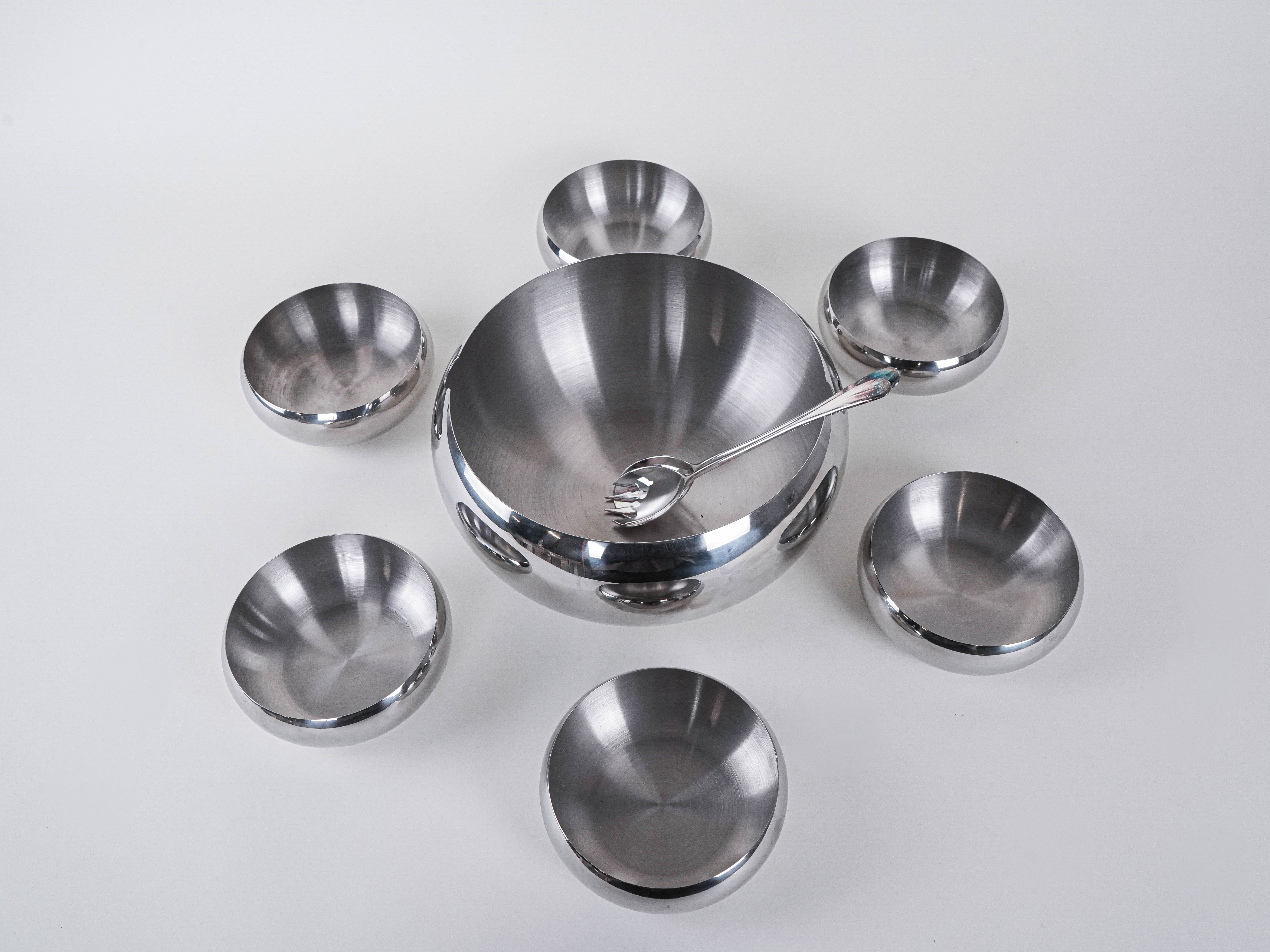 Edelstahlschüssel 7er Set Silber