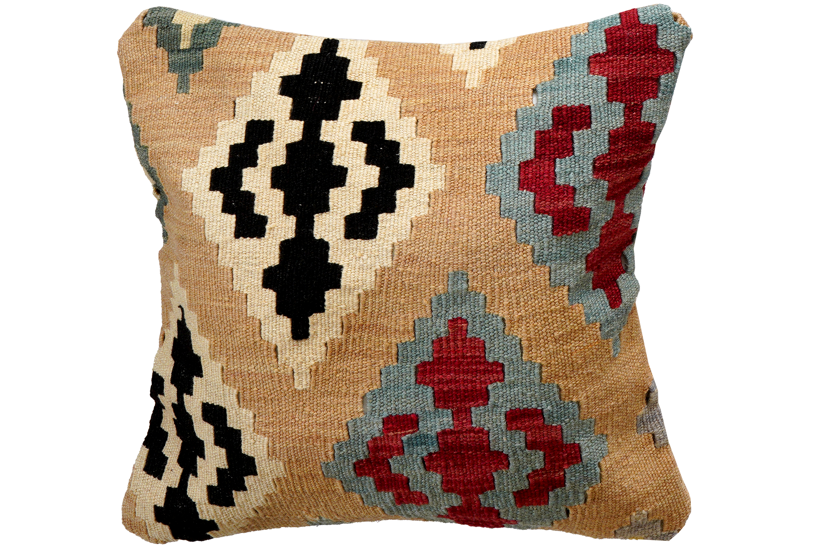 Kilim Kissenbezug Wolle Beige