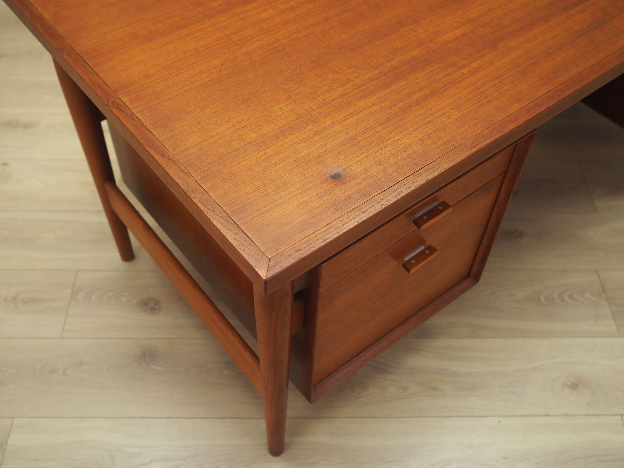 Desk Teak Wood Brown 1960s