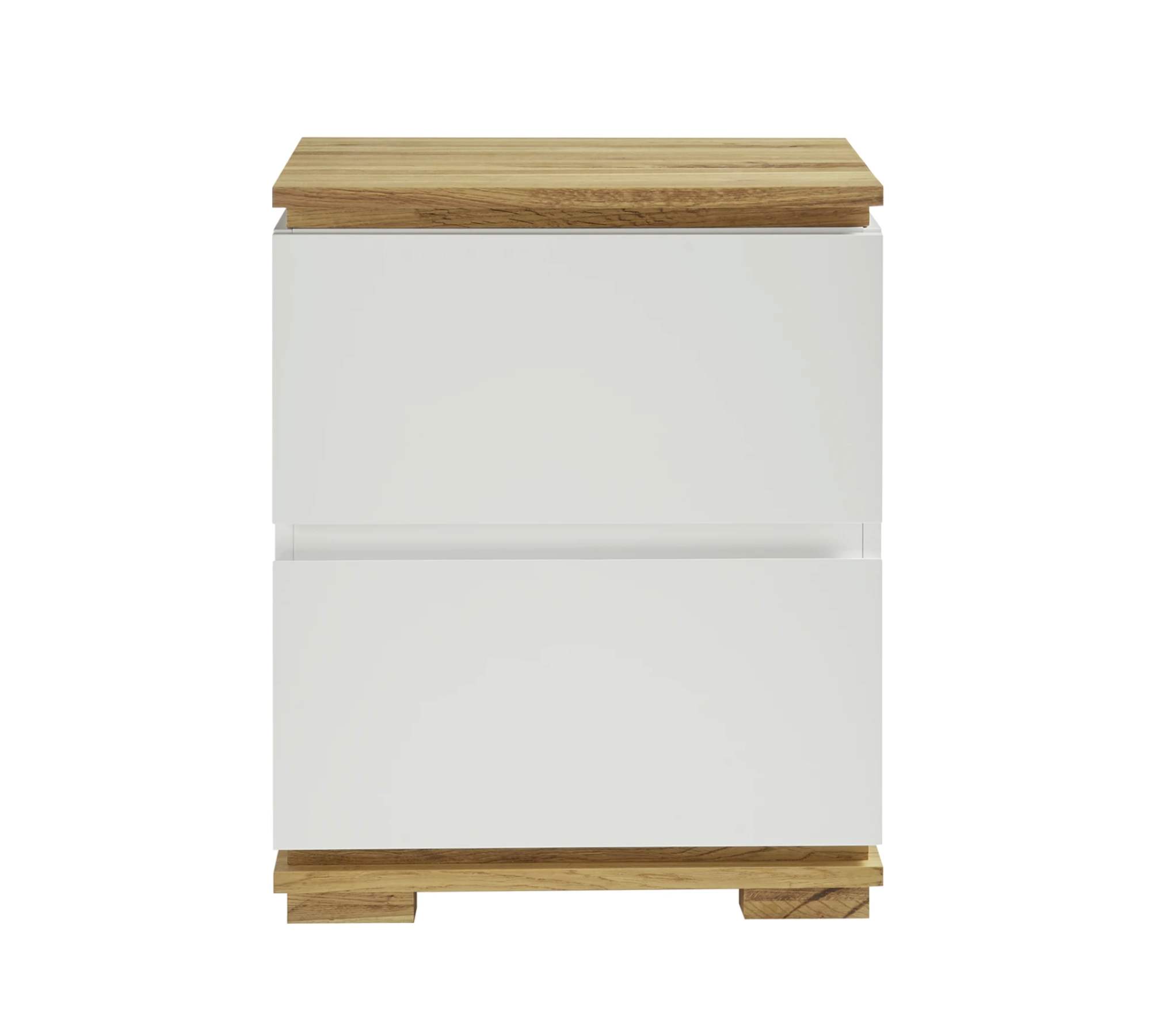 Nachtkommode Holz Weiß