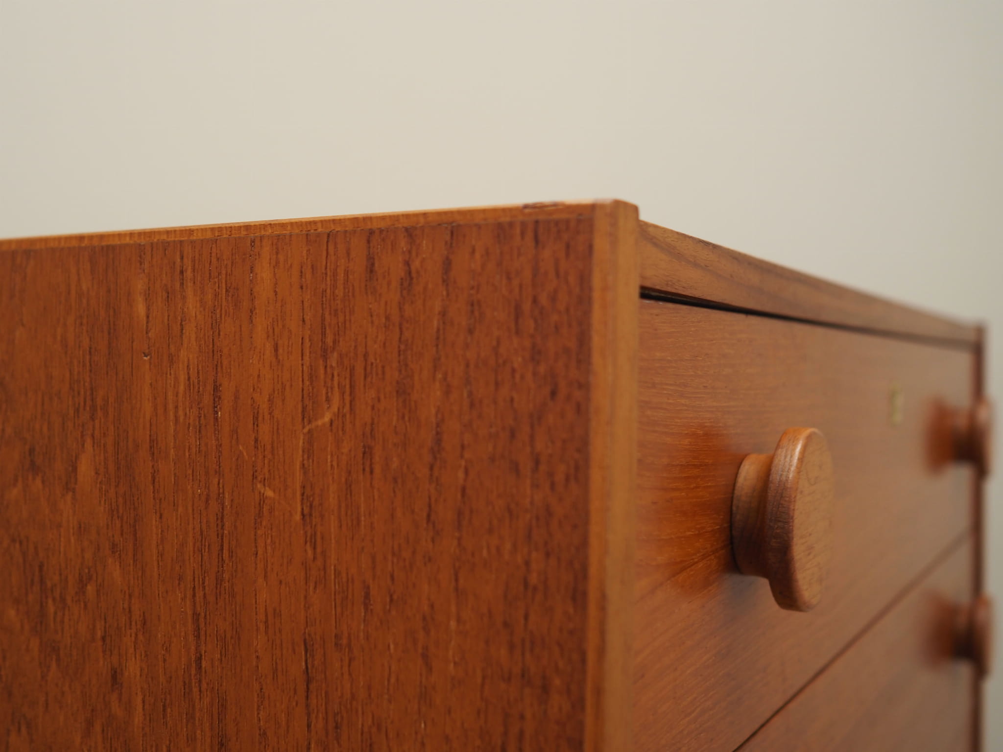 Vintage chest of drawers Teak wood Brown 1960s