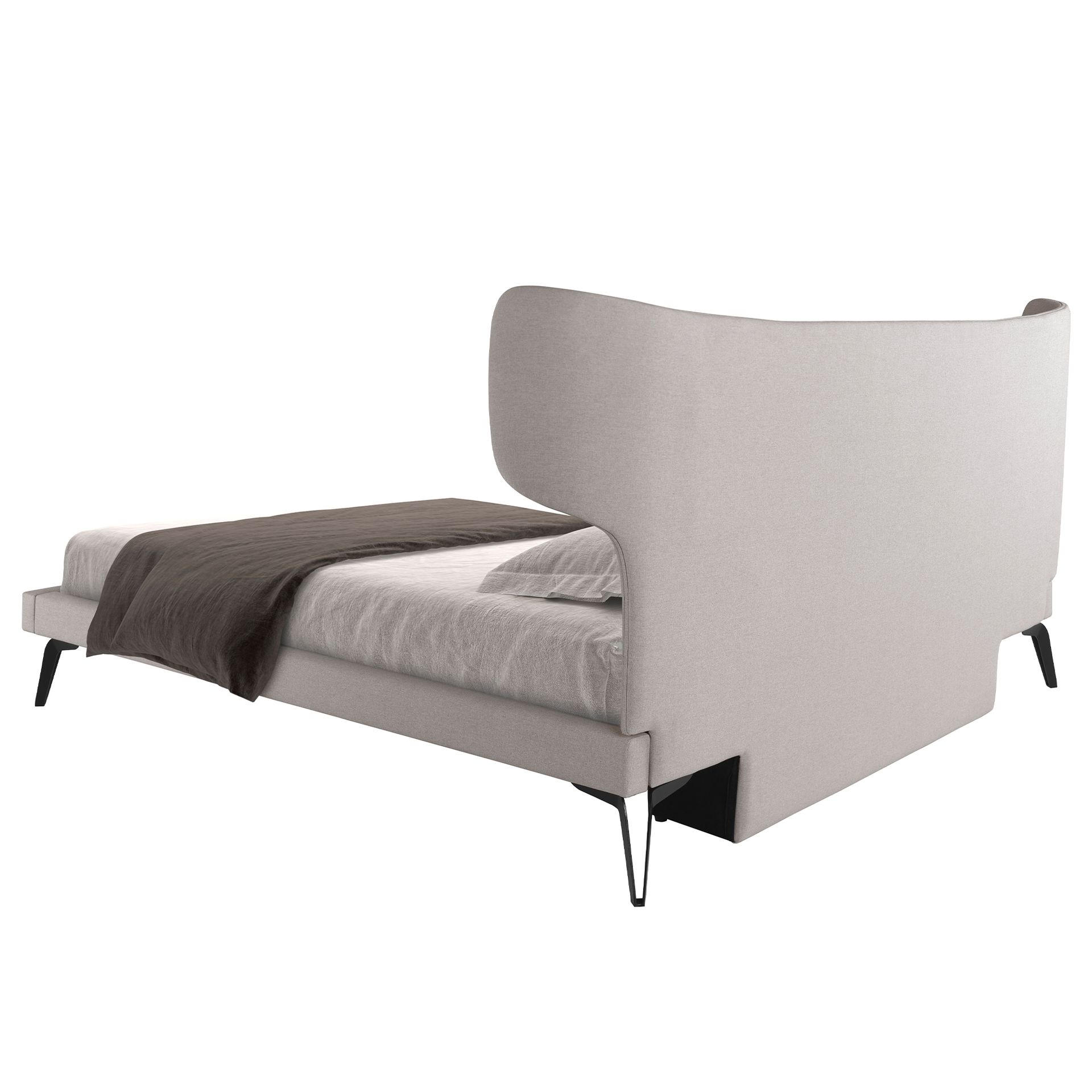 Hellgraues Stoffbett 7160