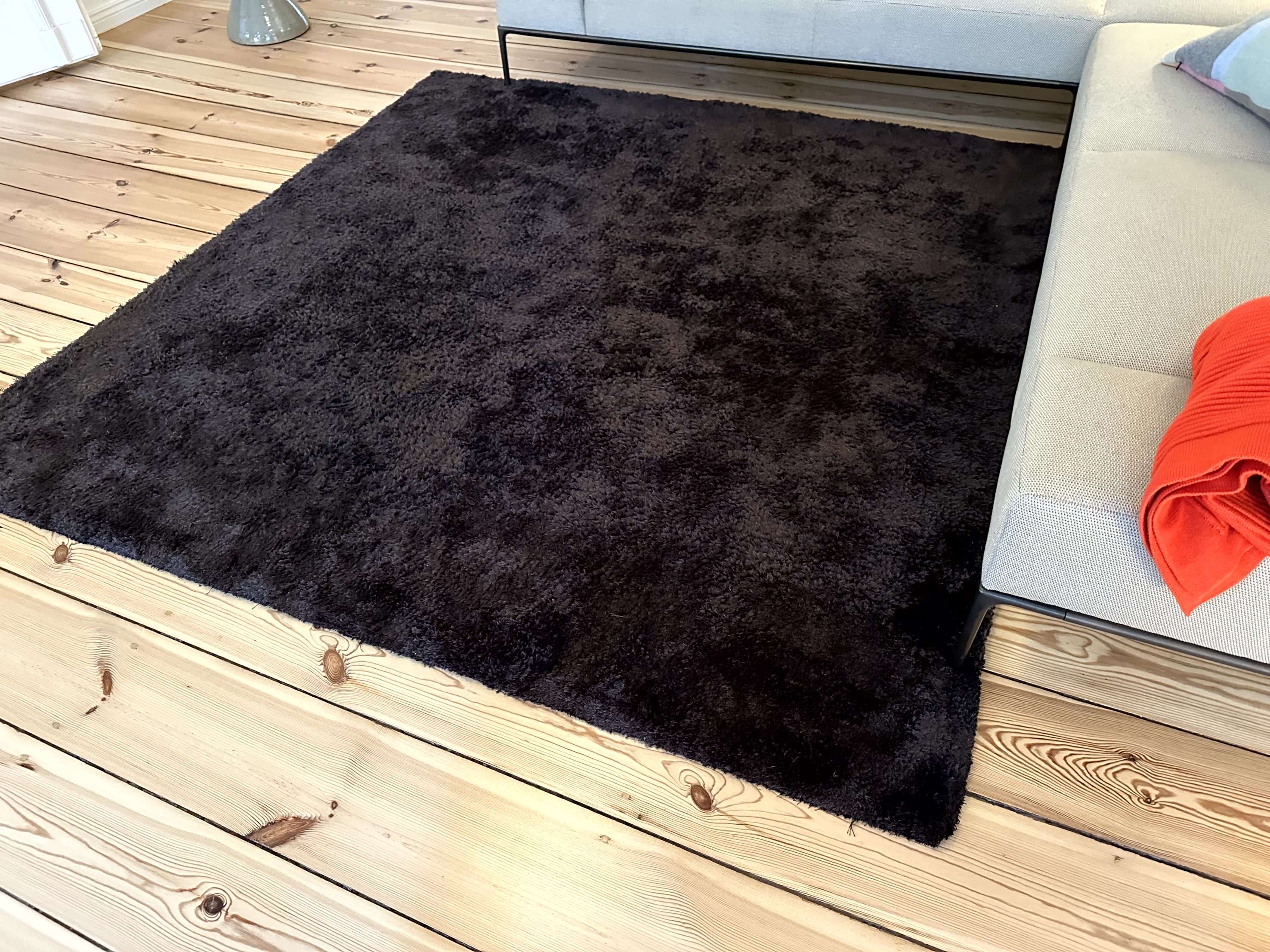 Handgefertigter Teppich Braun 200X200cm