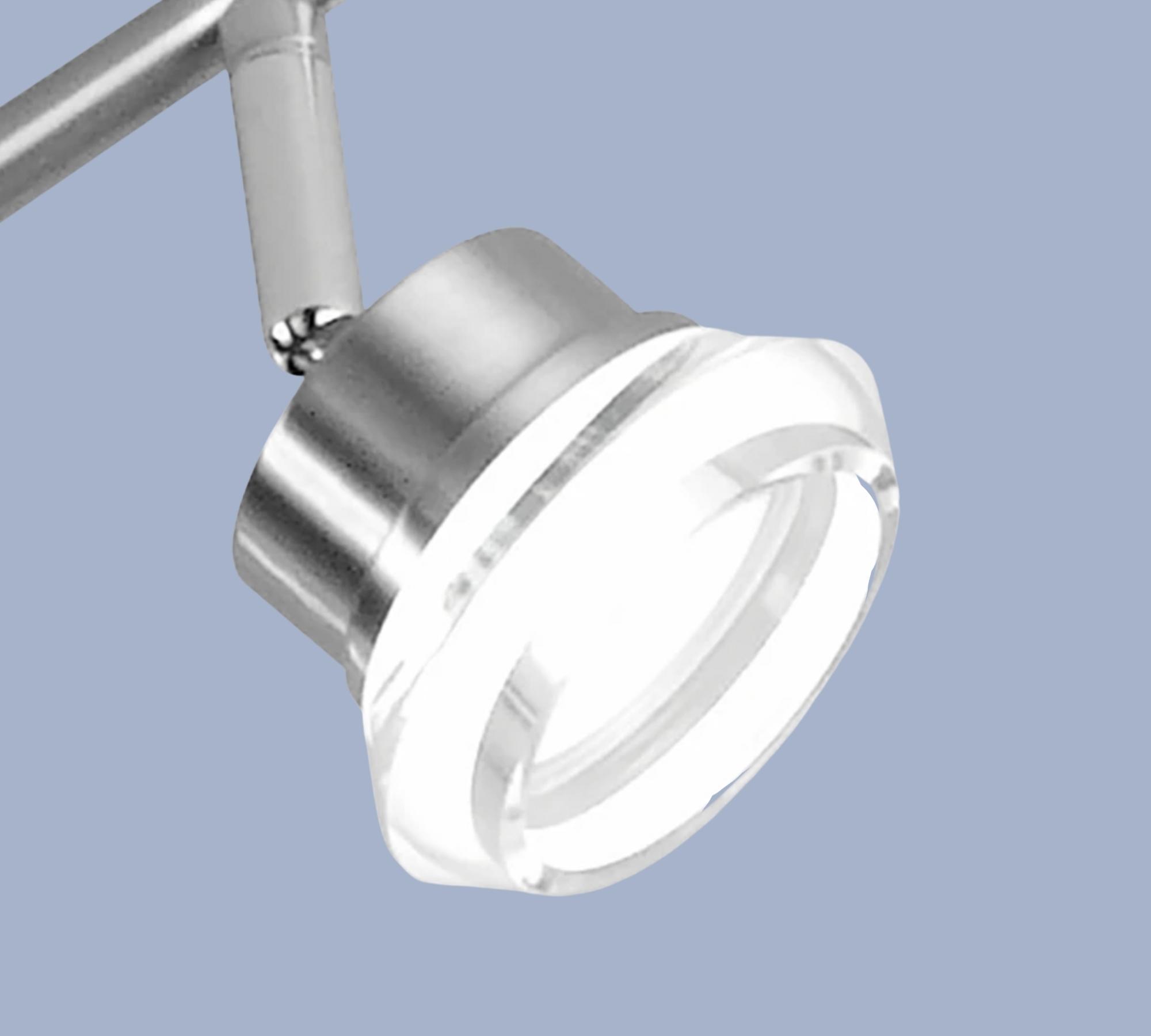 LED Deckenstrahler Acrylglas Metall 6-Flammig