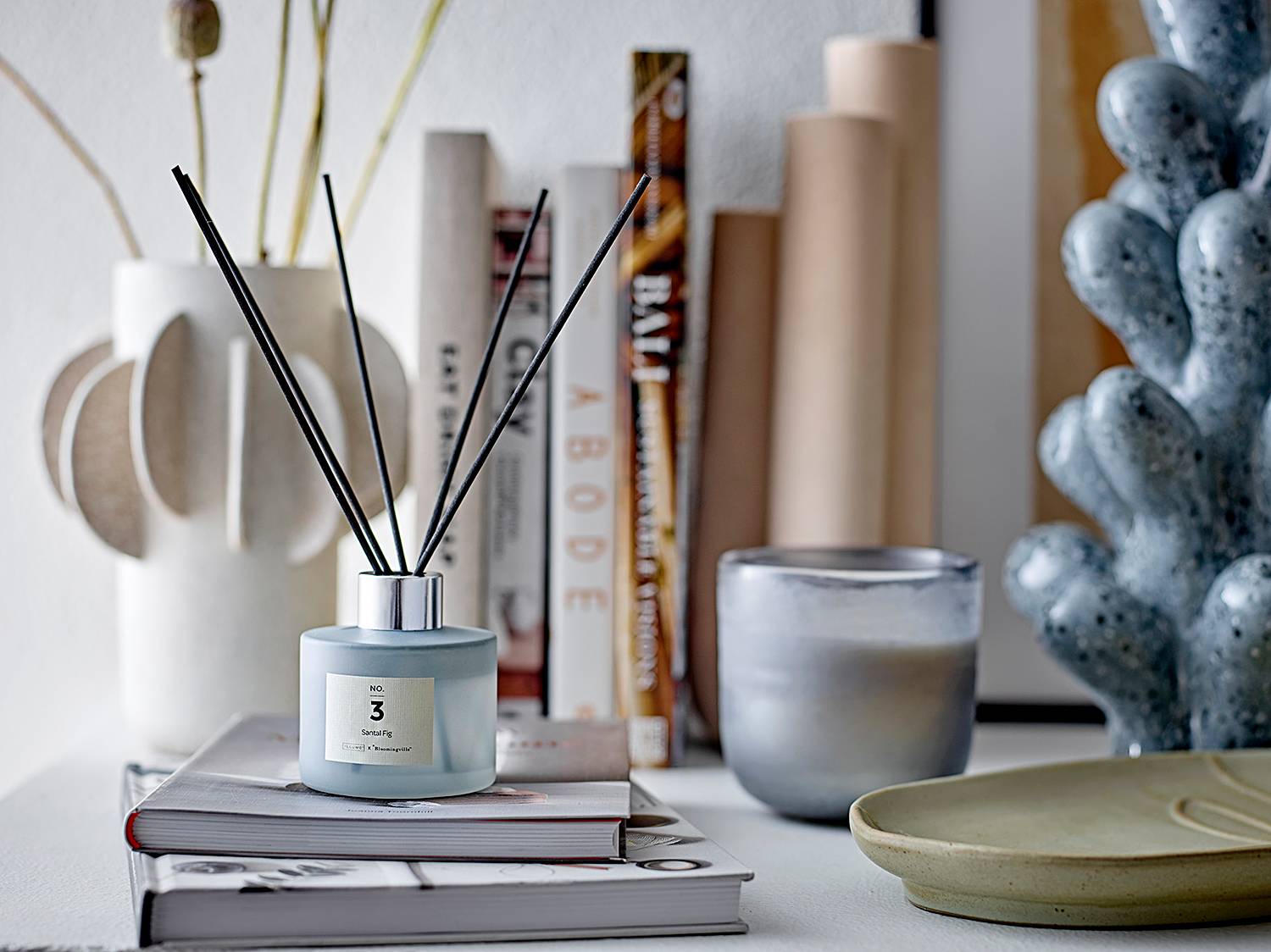 Innes Vase Keramik Blau