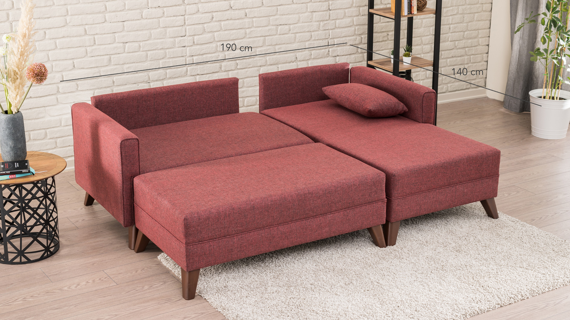 Bella Sofa Récamiere Rechts Anthrazit