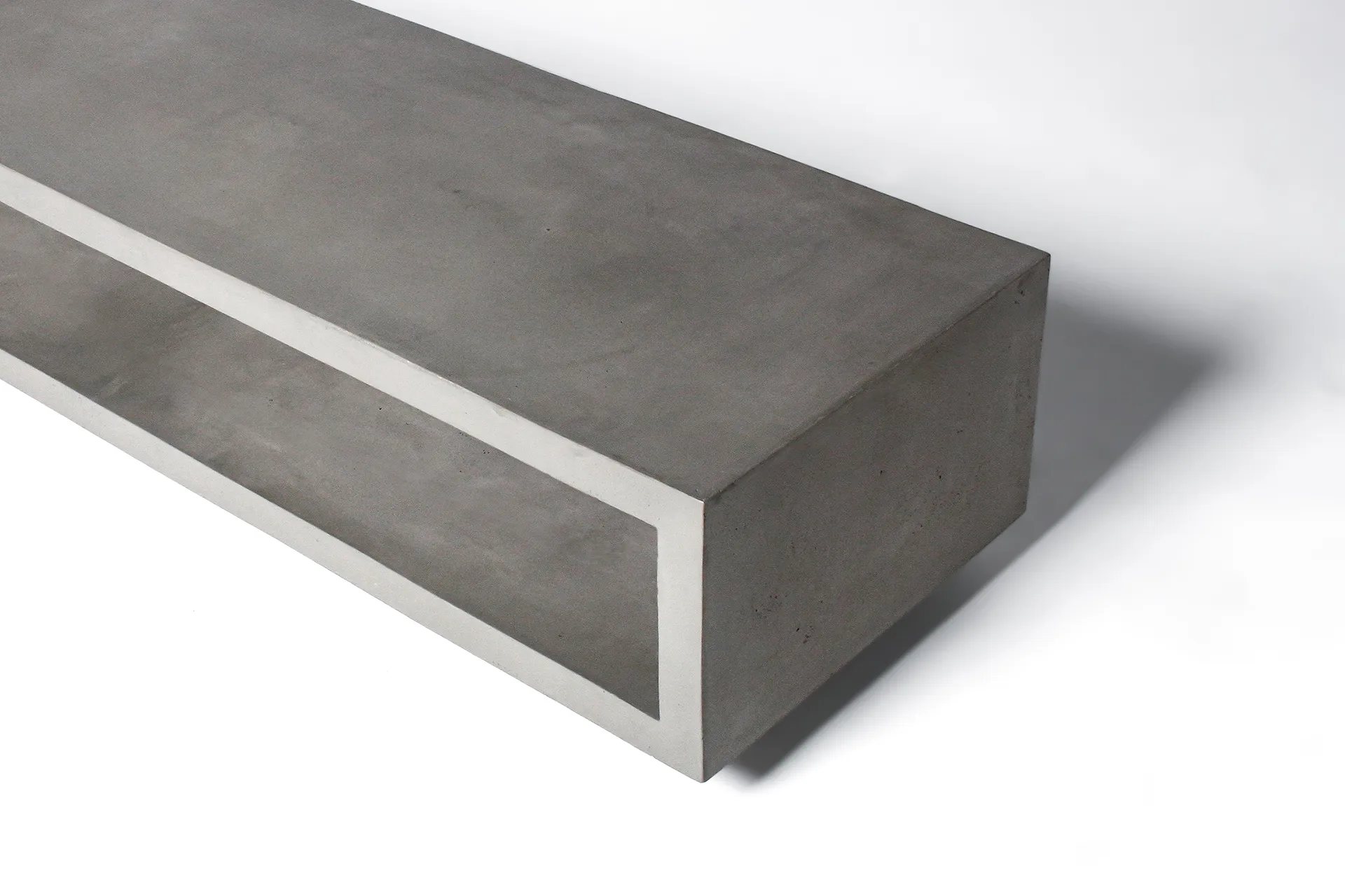 Monobloc Lowboard Faserbeton Grau 