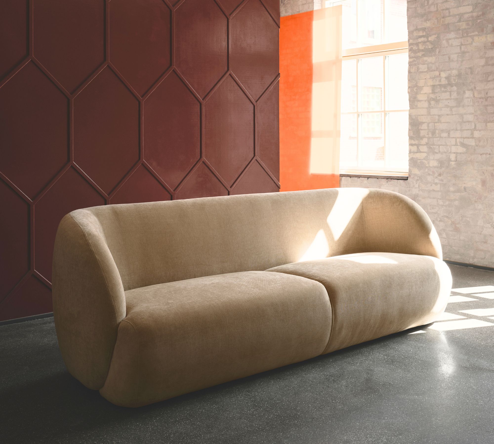 Design-Award-Winning Paula Sofa 3-Sitzer Danny Cream