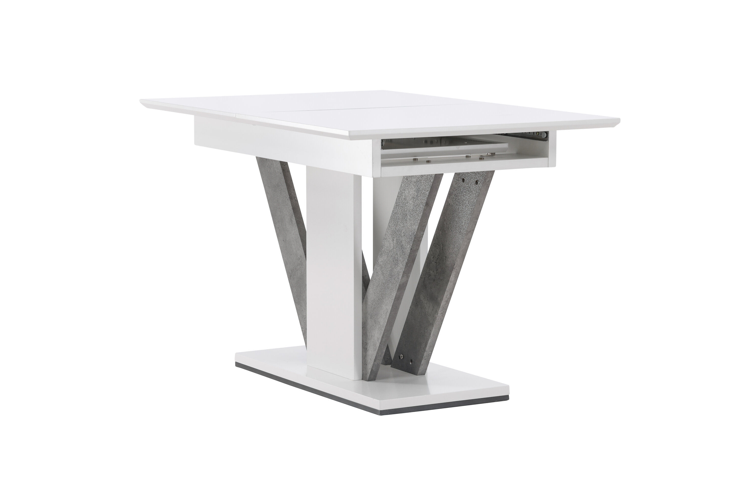 Disa  Dining table  MDF White/Grey 120/160×80
