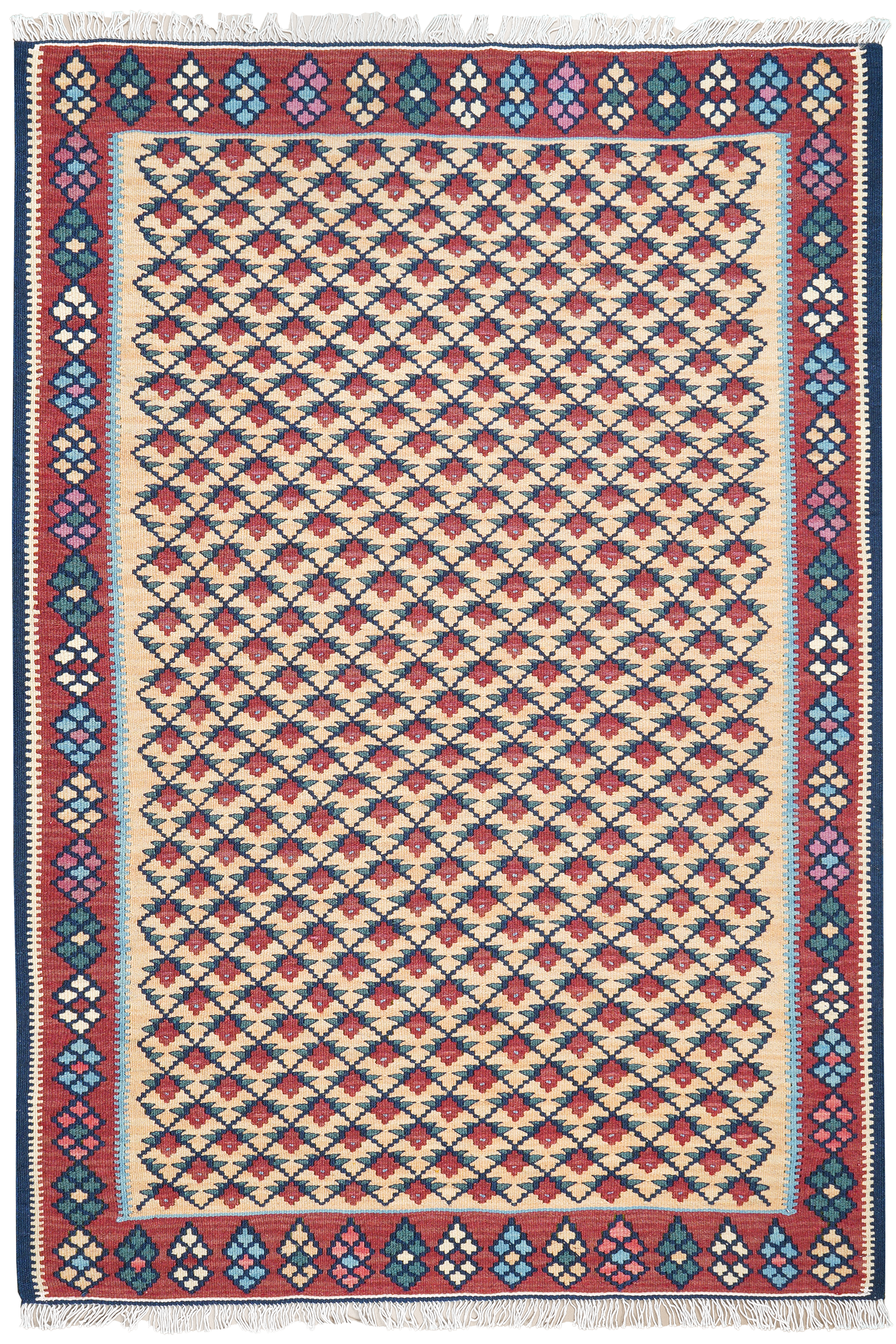 Kelim Gashgai Teppich Wolle Mehrfarbig