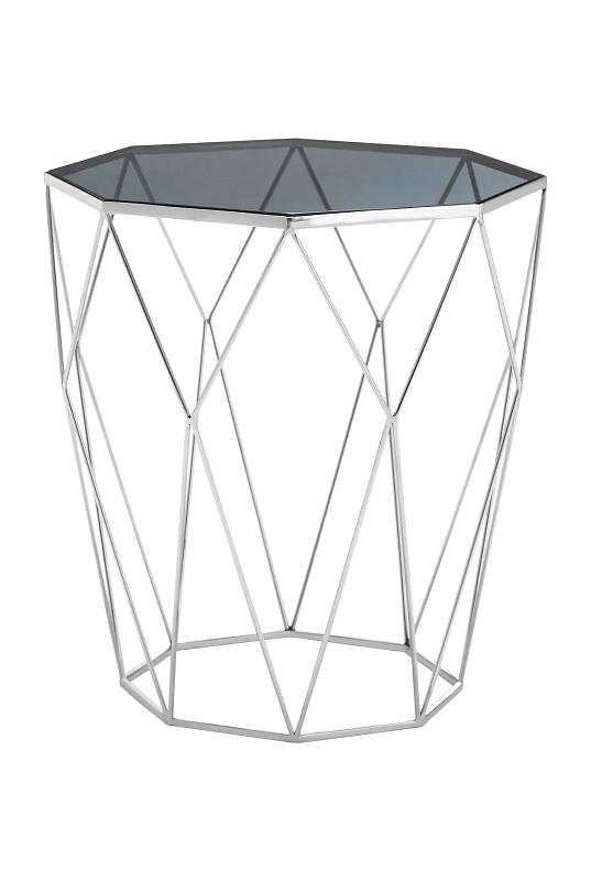 Shalimar Octagonal Silber Beistelltisch
