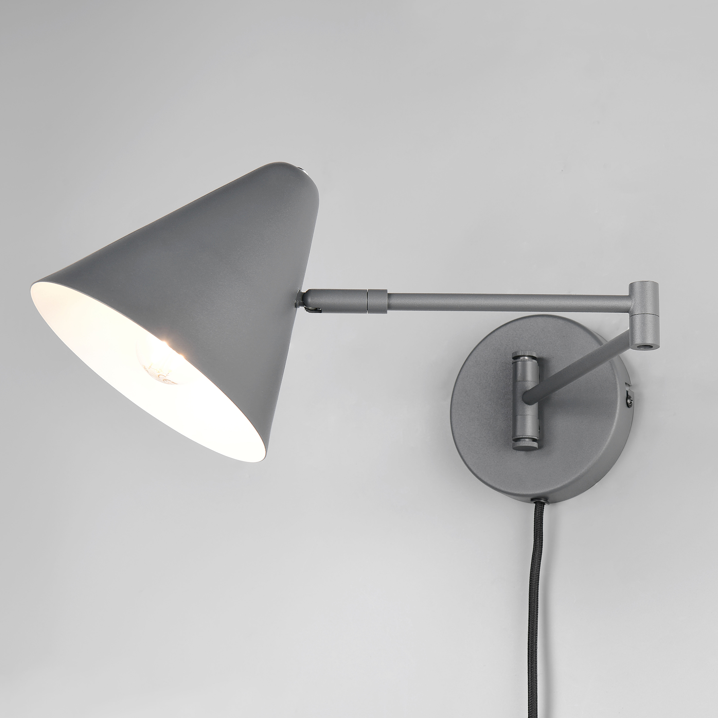 1-Light Cosima Wall Lamp Iron Dark Grey