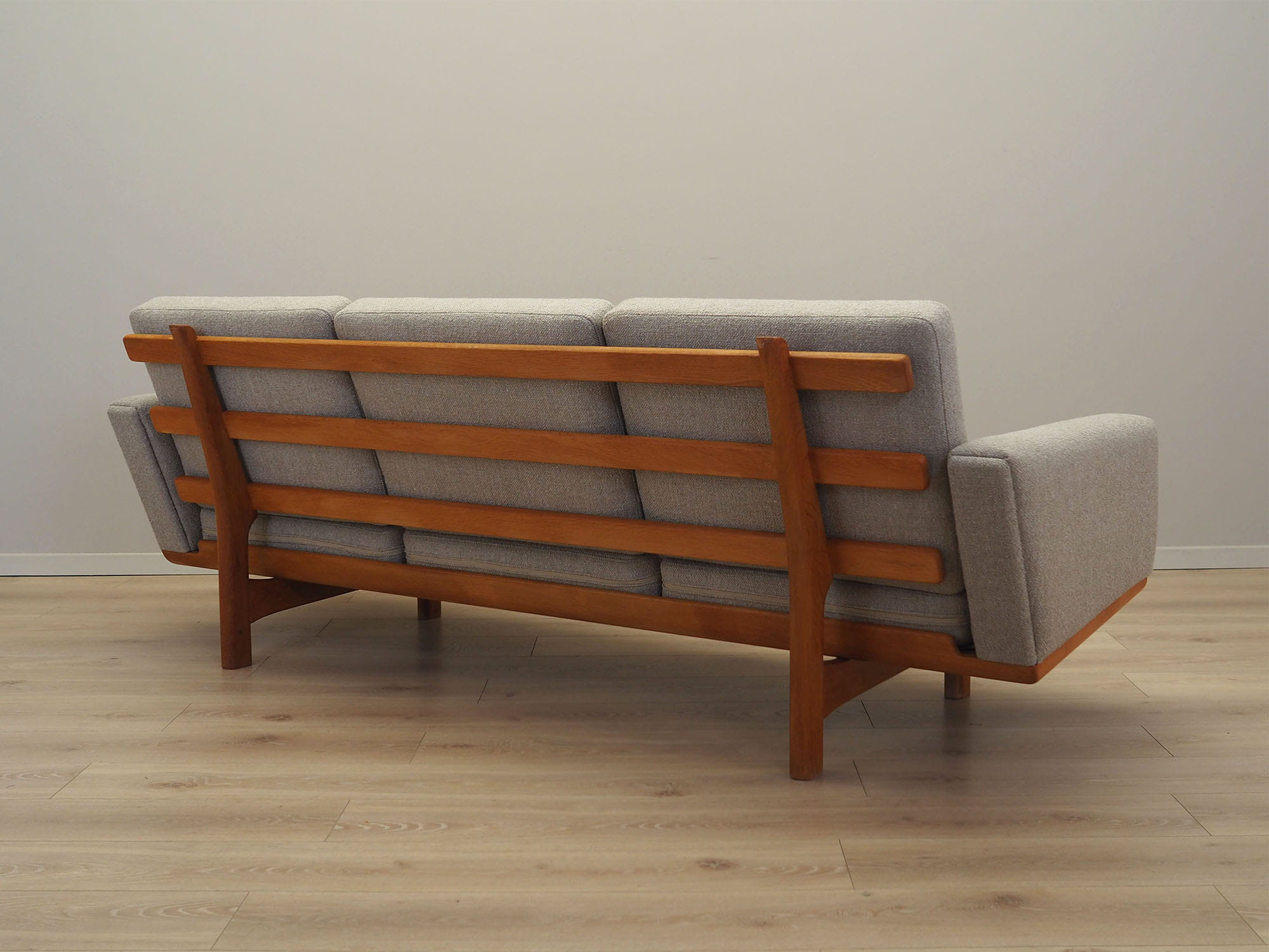 Vintage Sofa Ash wood Textile Grey 1960s