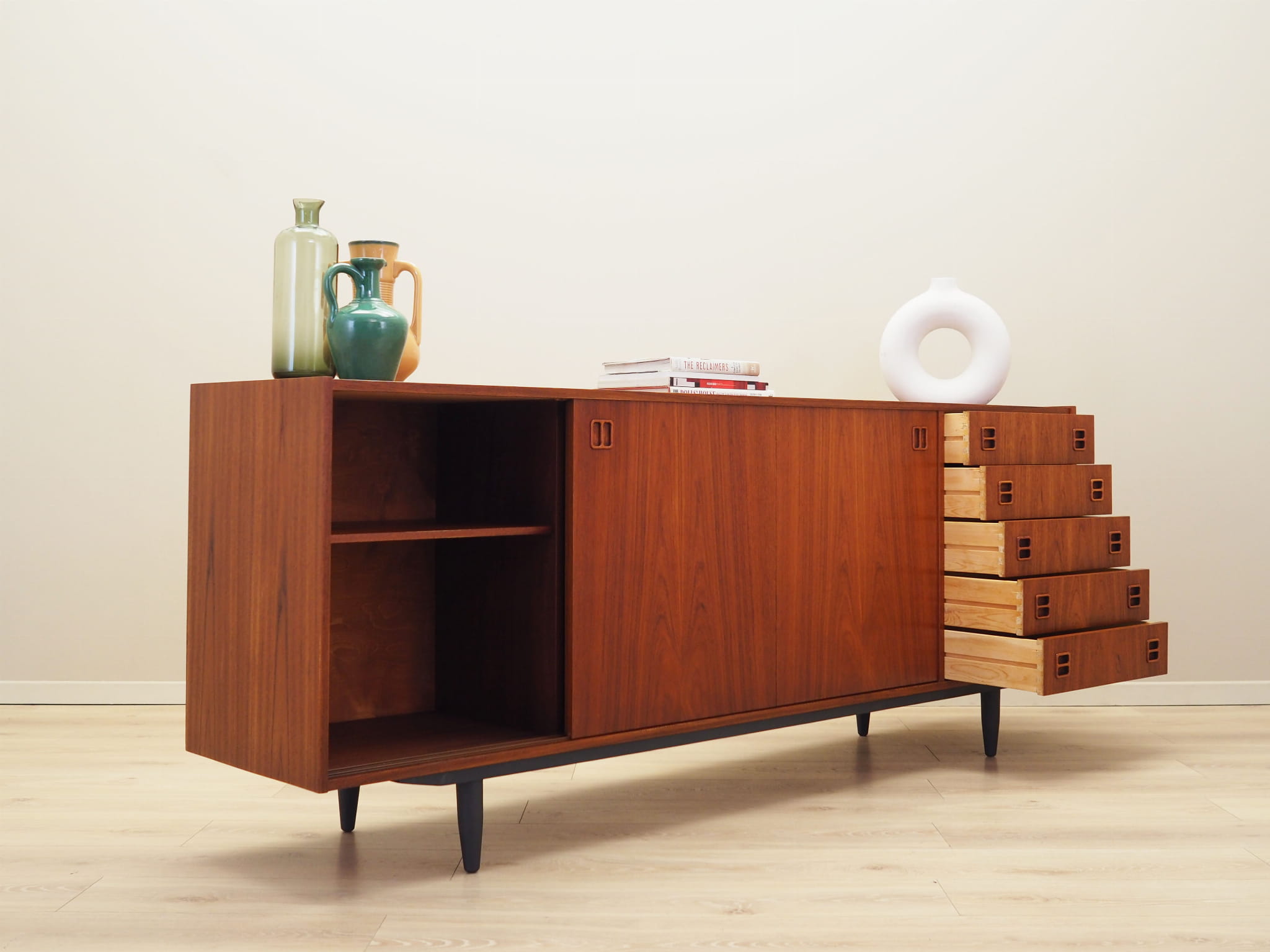 Vintage Sideboard Teakholz Braun 1960er Jahre