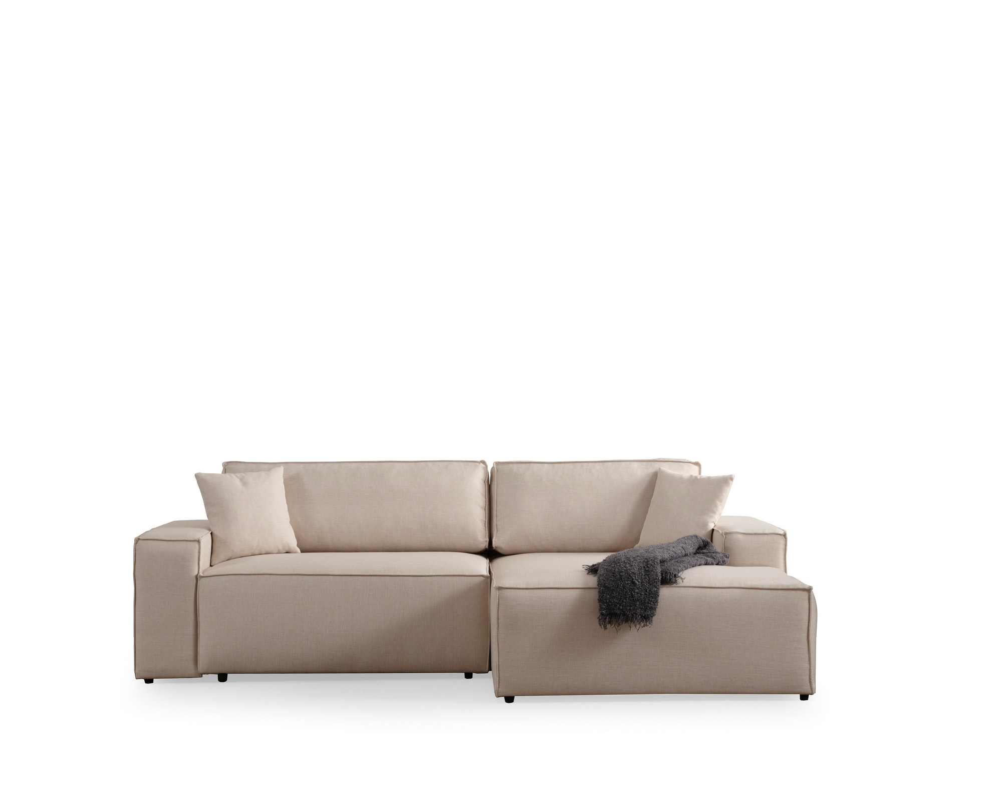 Pırlo Rechts Ecksofa Beige