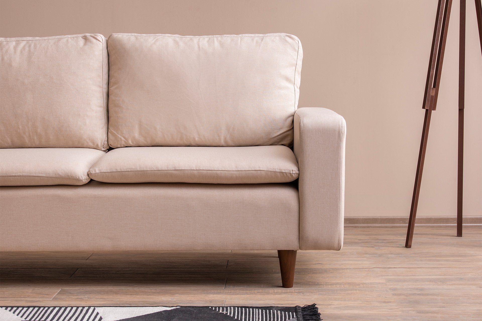 Lungo Sofa 2-Sitzer Creme