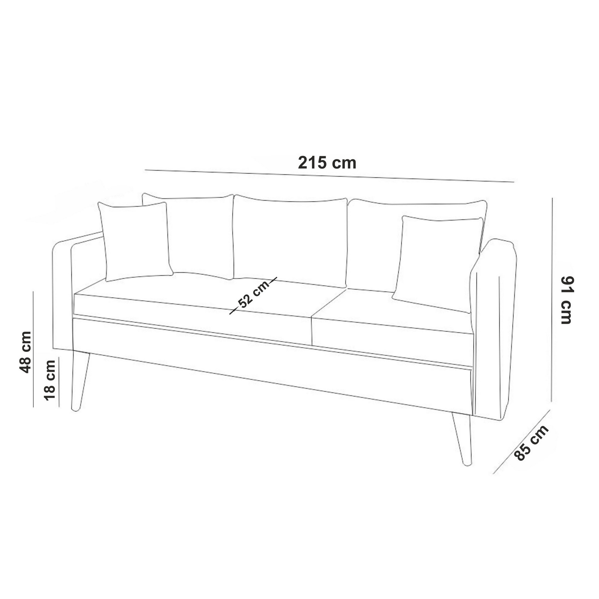 Sofia Sofa Set Holz Stone