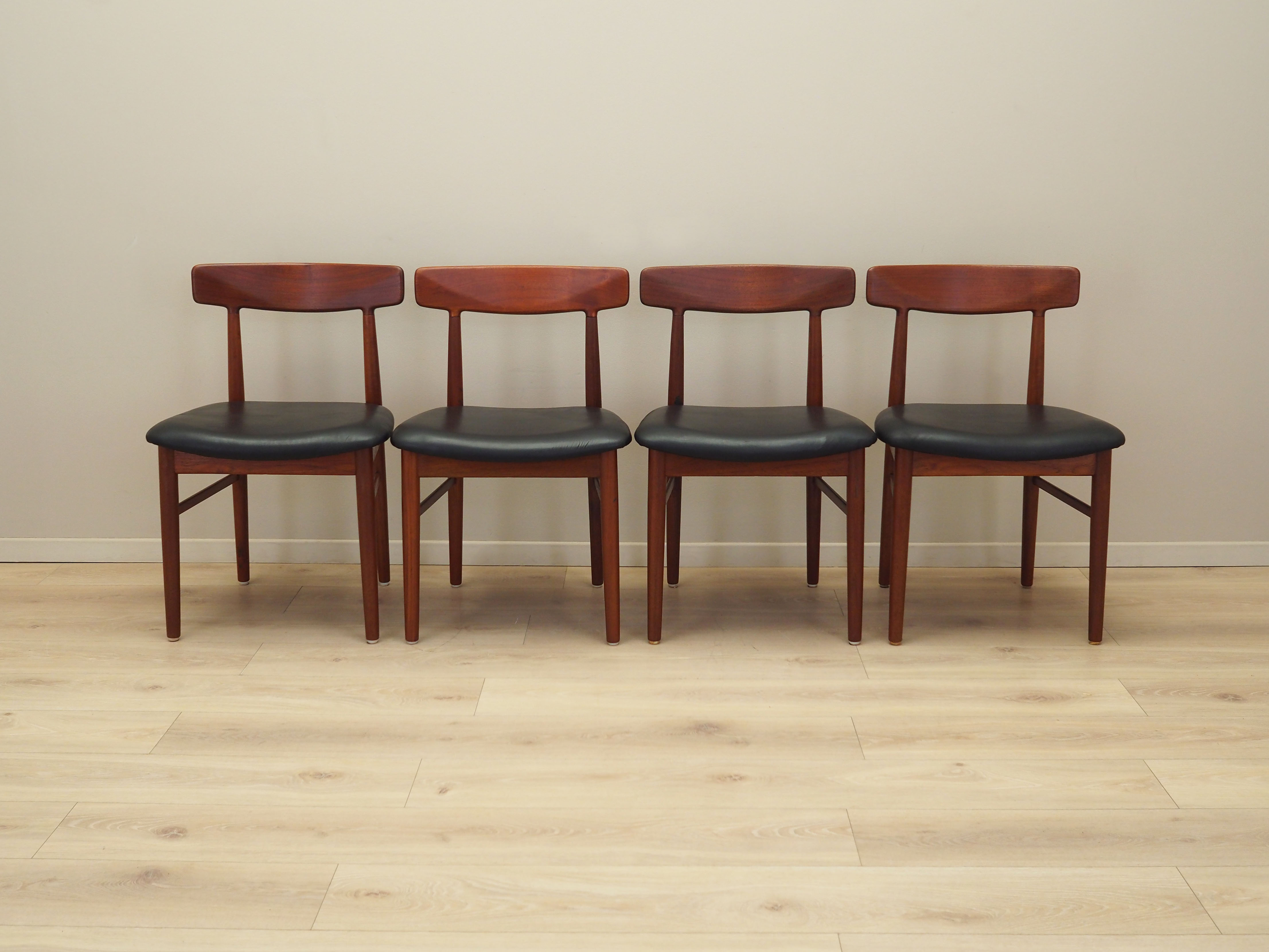 4x Vintage Dining Chair Teak Wood 1960s