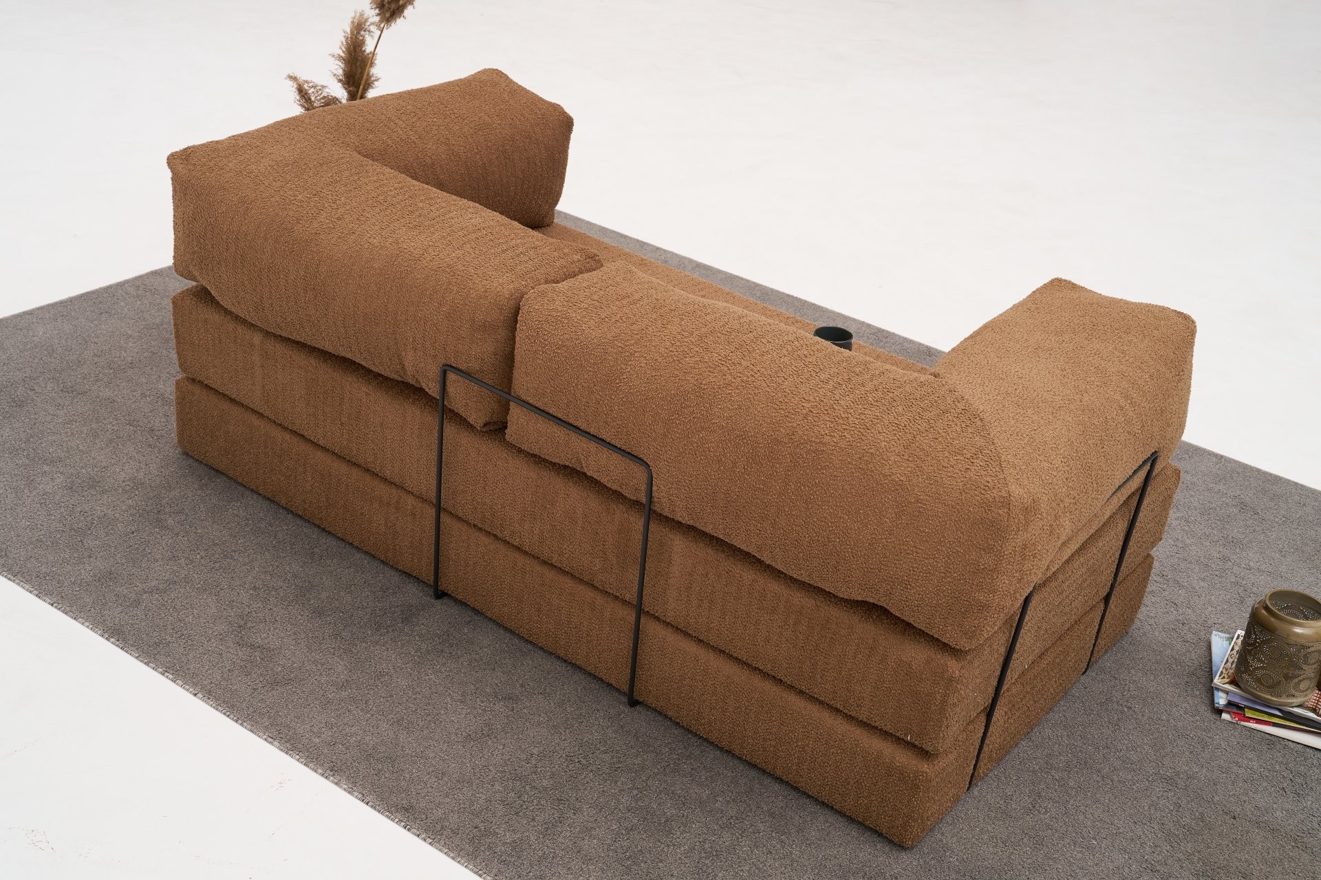 Comfort Schlafsofa 2-Sitzer Braun