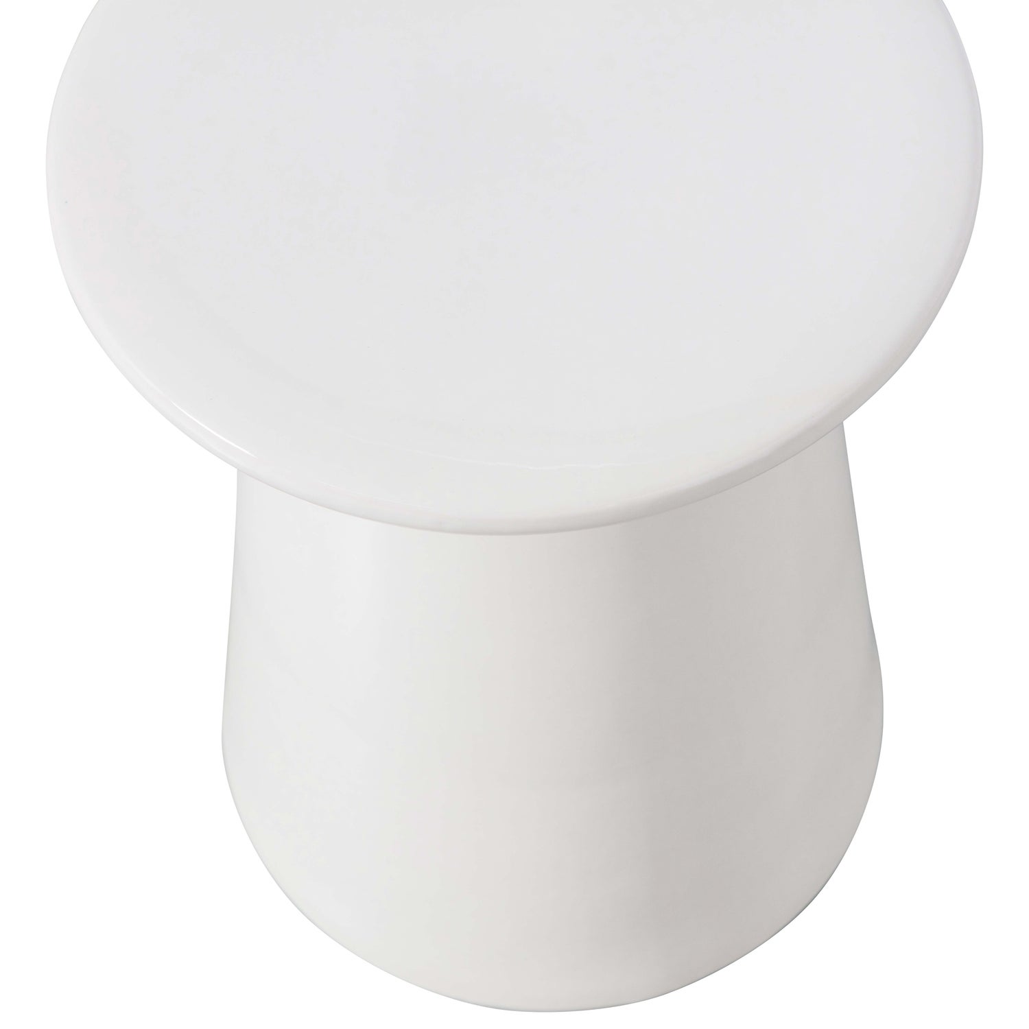 Button Beistelltisch Keramik Weiß Ø35cm