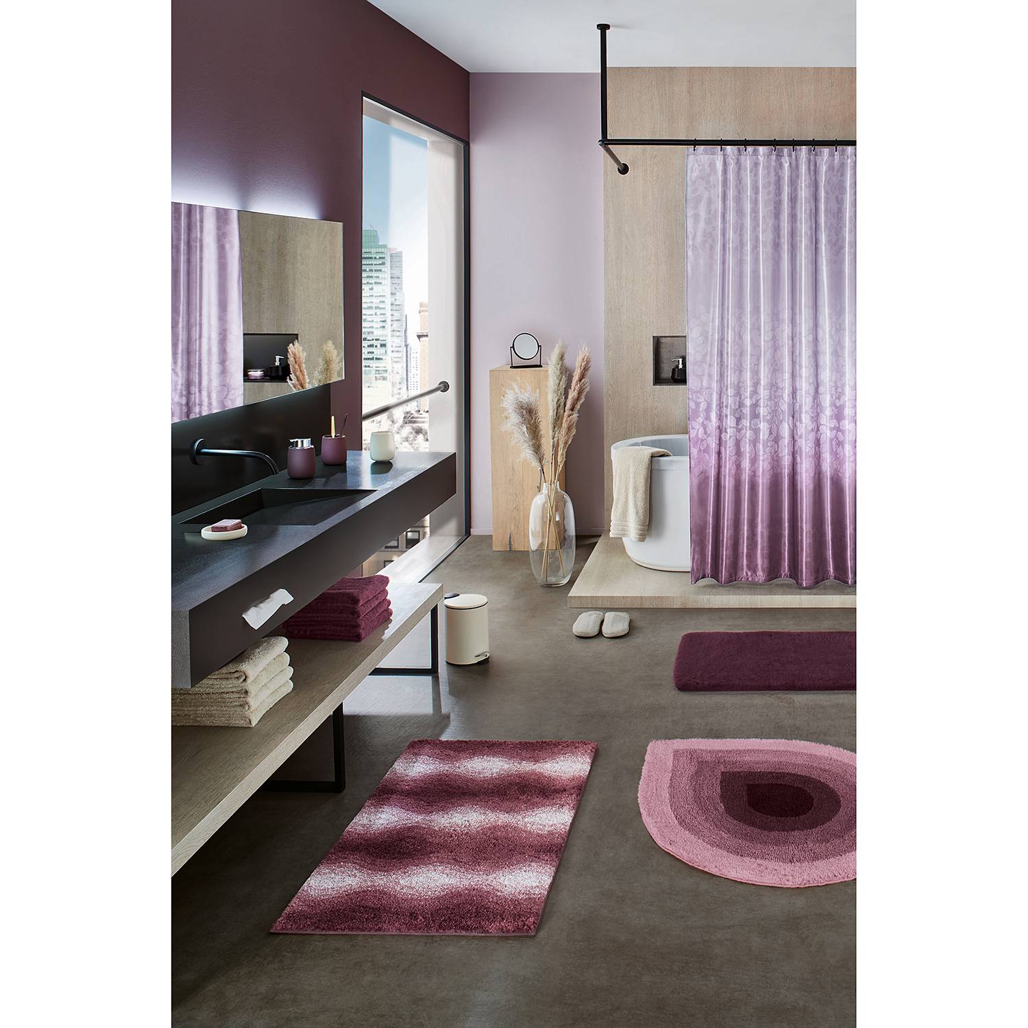Badteppich Cony Beere 70 x 120 cm