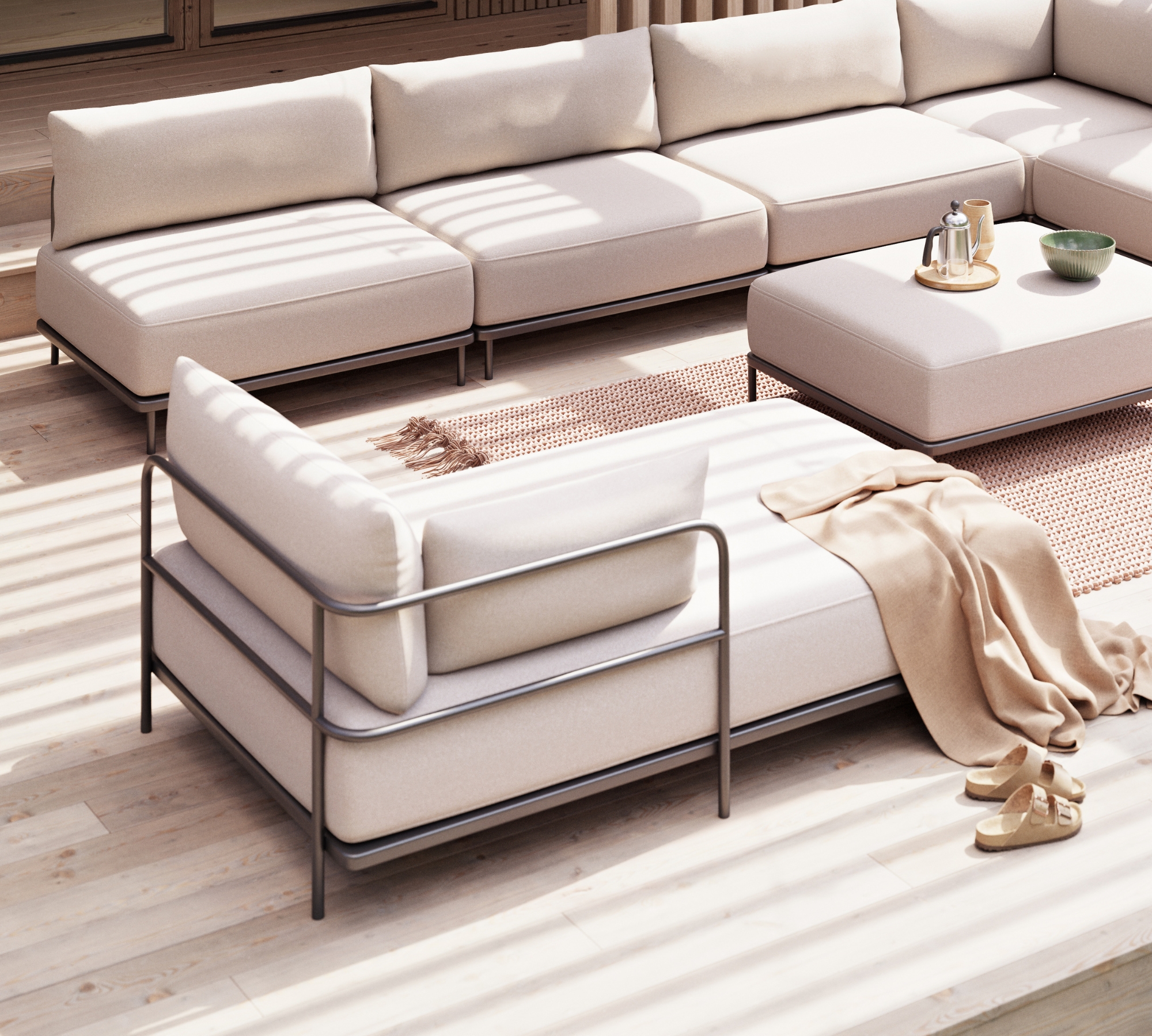 Vincent Outdoor Récamiere Rechts Martinique