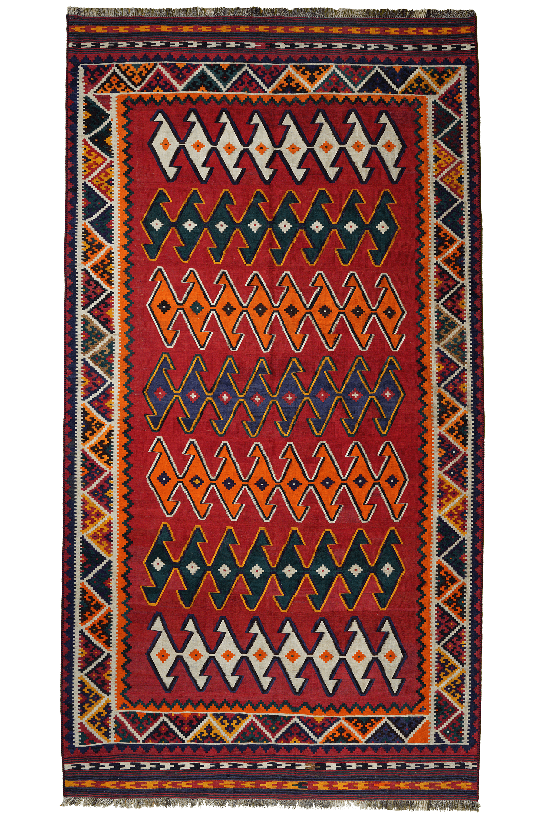 Kilim Gashgai Teppich Mehrfarbig