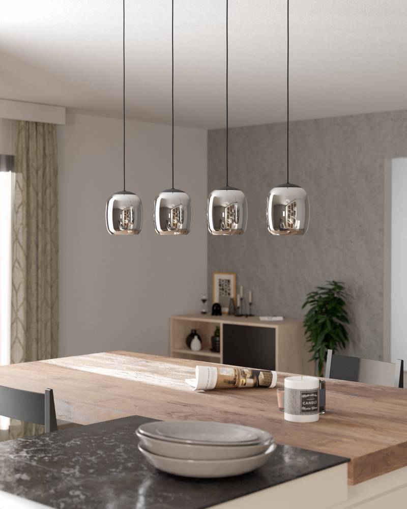 Pendelleuchte Ciampino Typ A Rauchglas Stahl