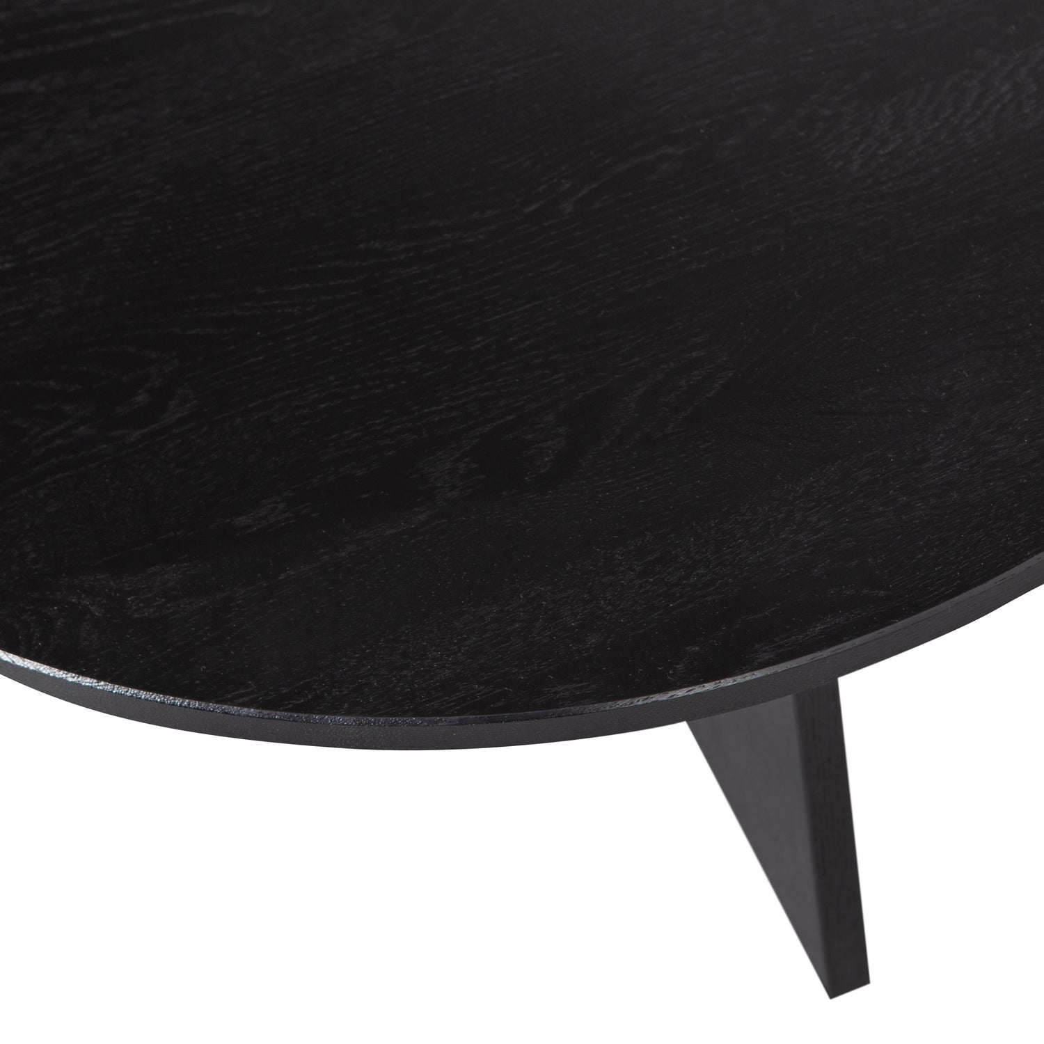 Fries Couchtisch Eichenholz Schwarz Ø 90cm