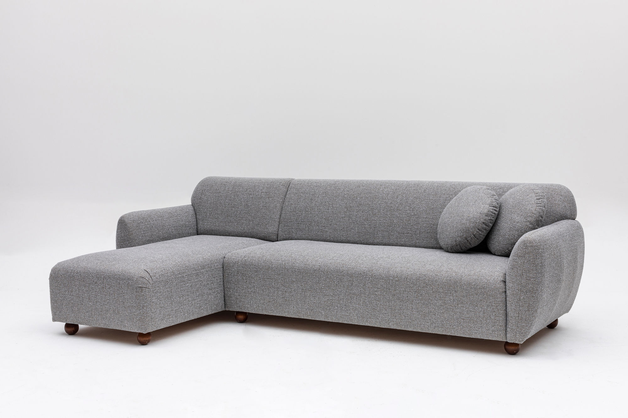 Eddy Ecksofa Links Hellgrau