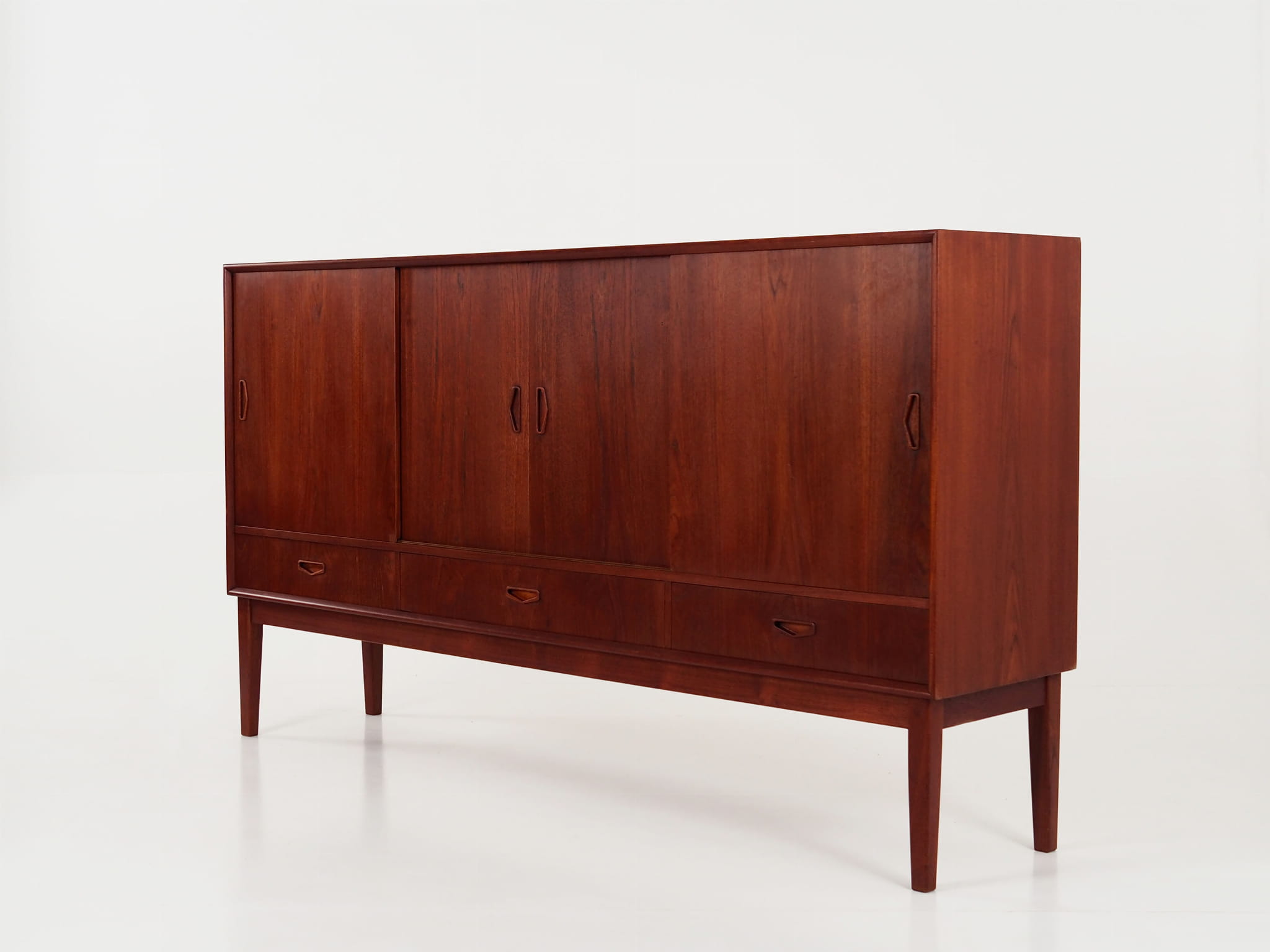 Highboard Teakholz Braun 1970er Jahre