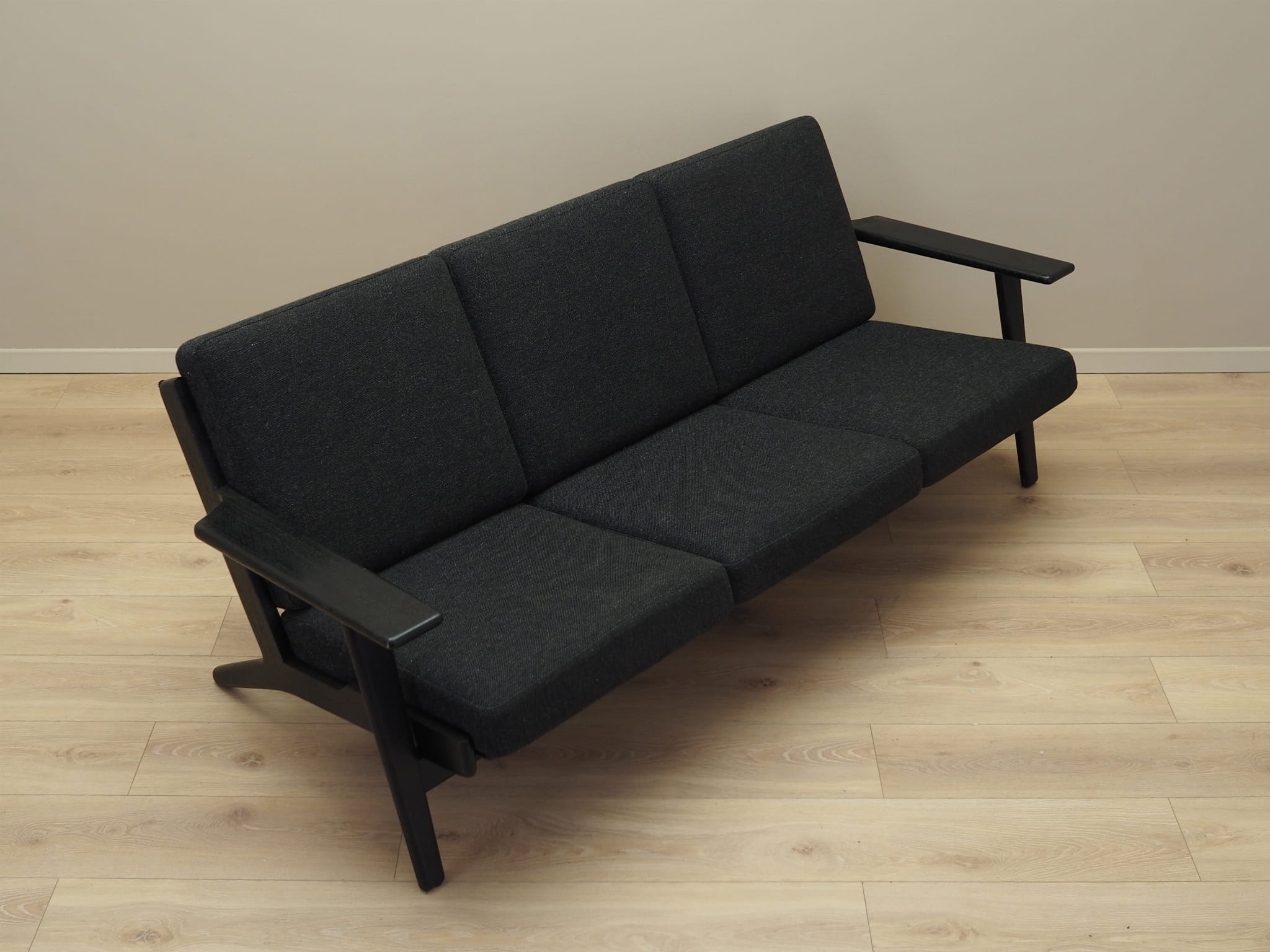 Sofa Textil Holz Schwarz 1960er Jahre