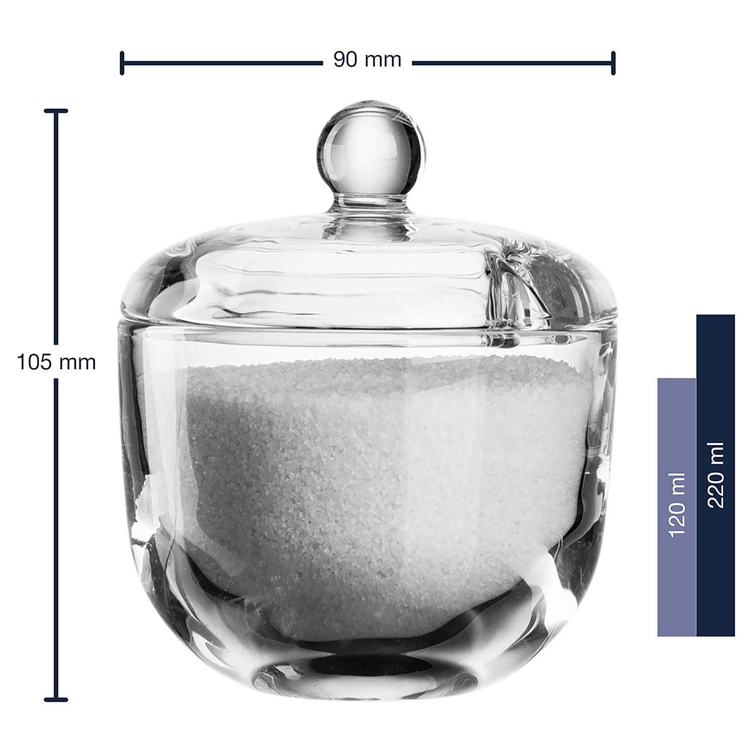 Zuckerdose Delight Klarglas Transparent