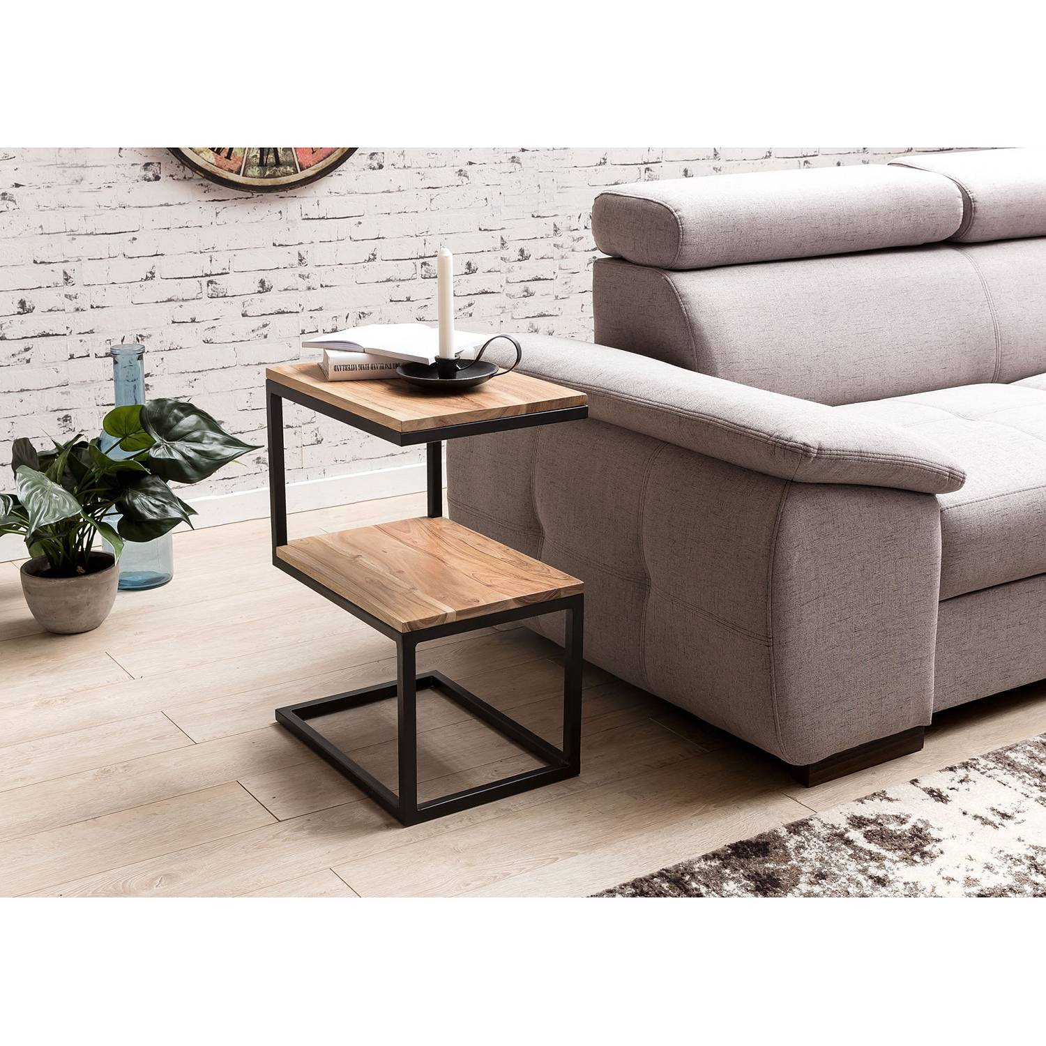 Palos III Side Table Acacia Wood Brown