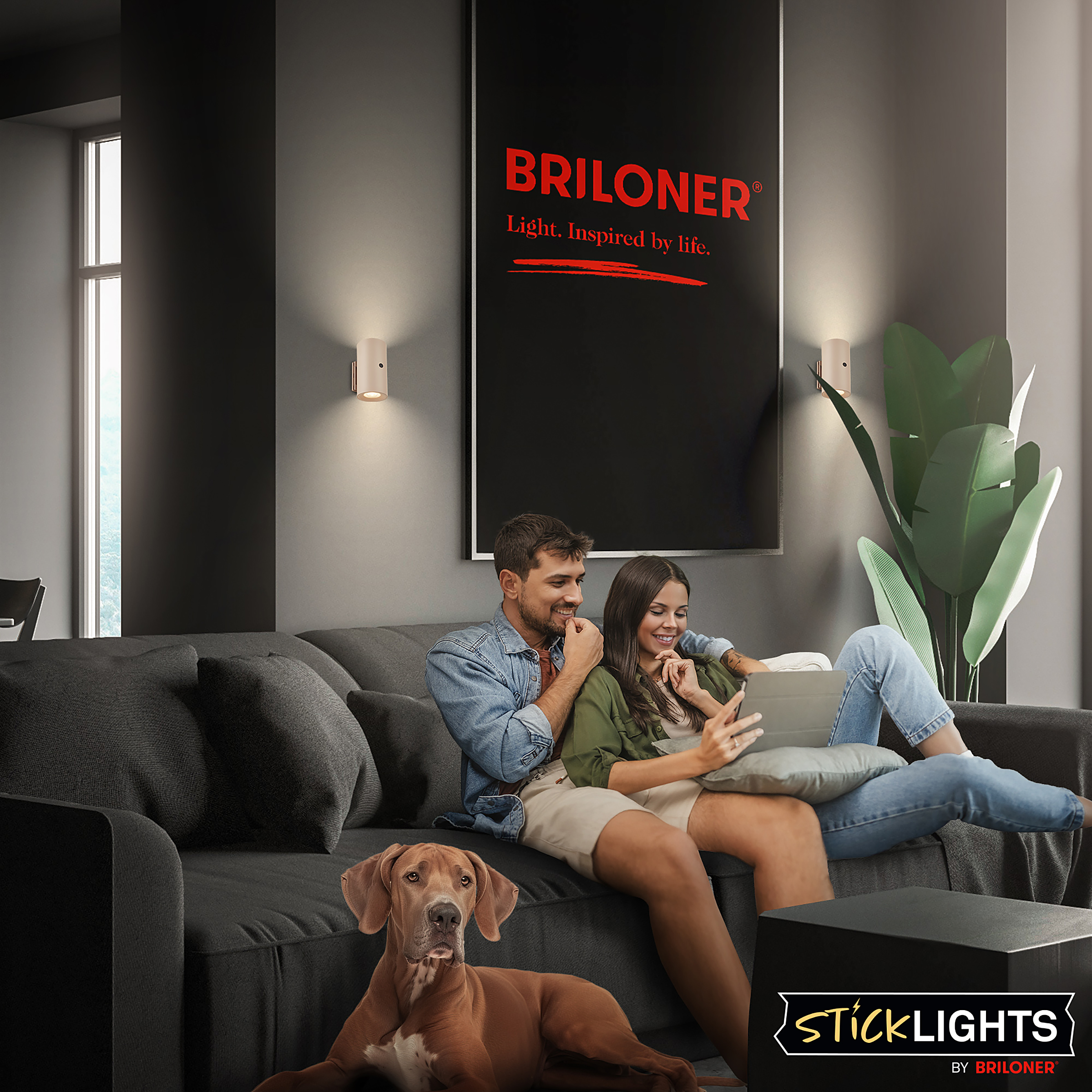 Misy LED-Wandleuchte Polypropylen Beige