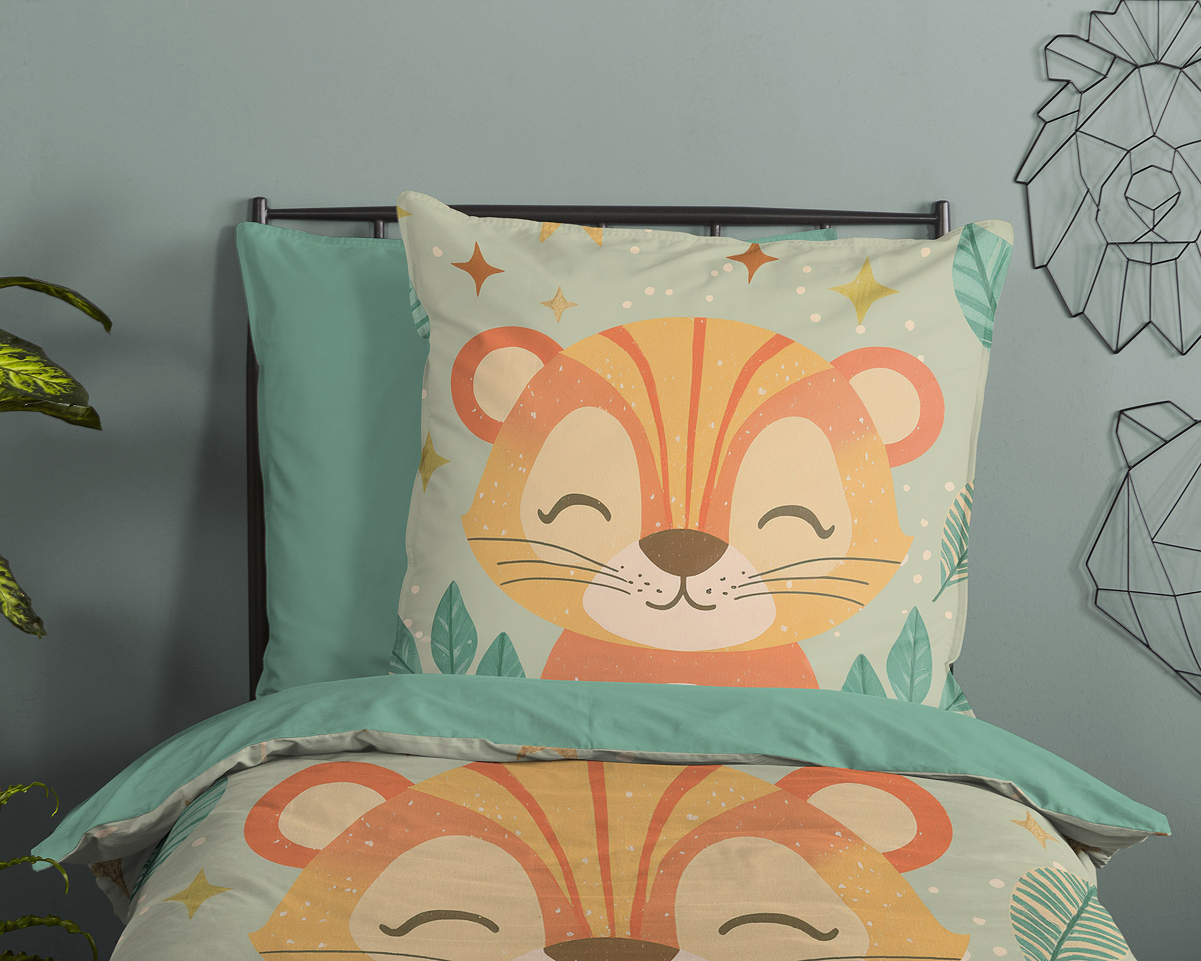 Lulek Kinderbettwäscheset Microfaser Grün