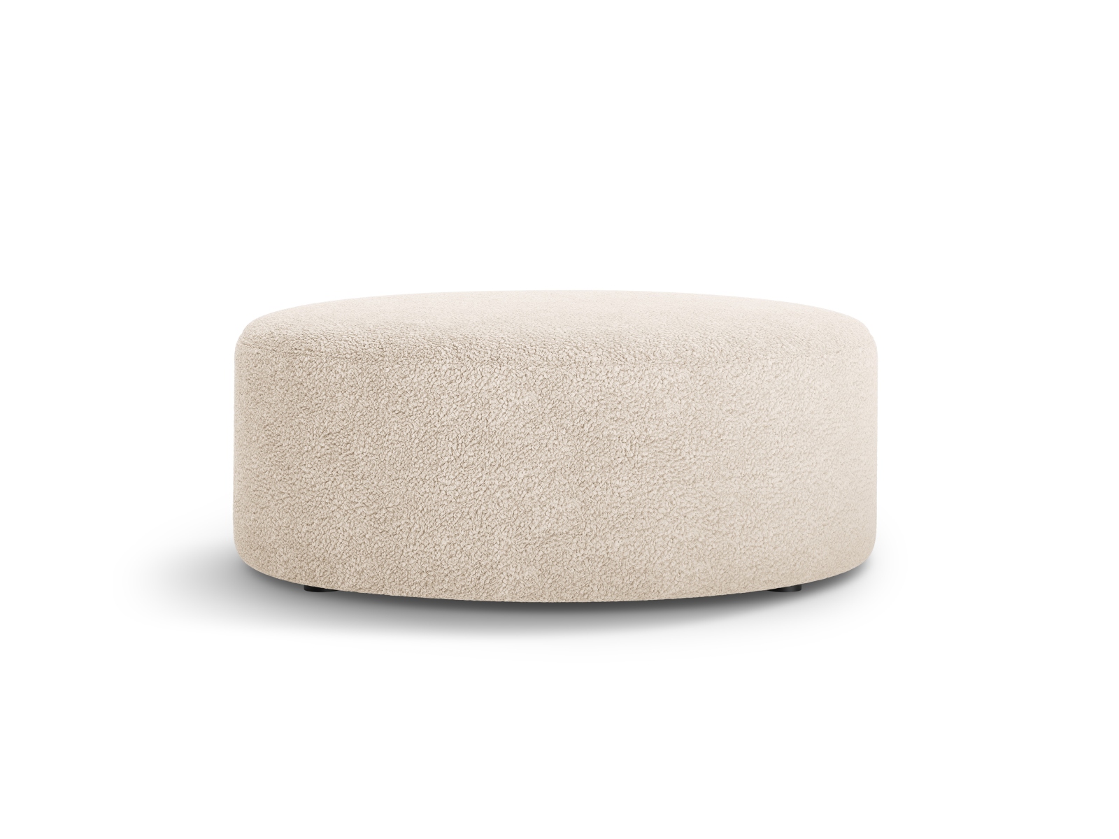  Pouf Dia Samt 1Sitzer Beige