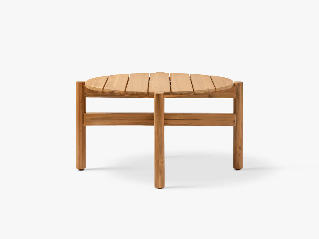 Majorelle Garden Table Wood Brown 80x80x30 cm