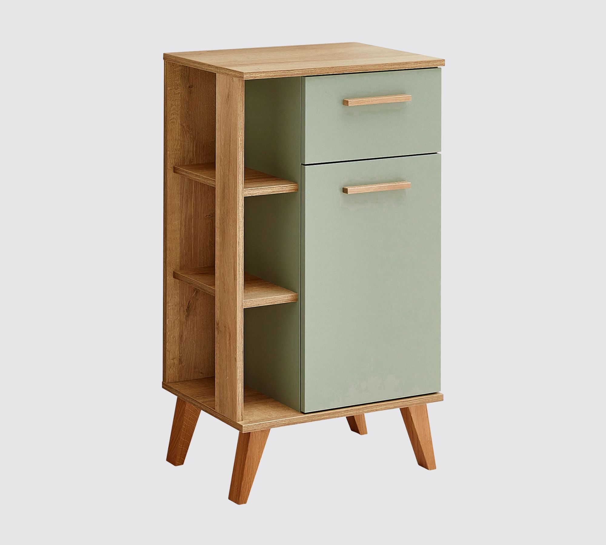 Badezimmerschrank Eichendekor Salbei