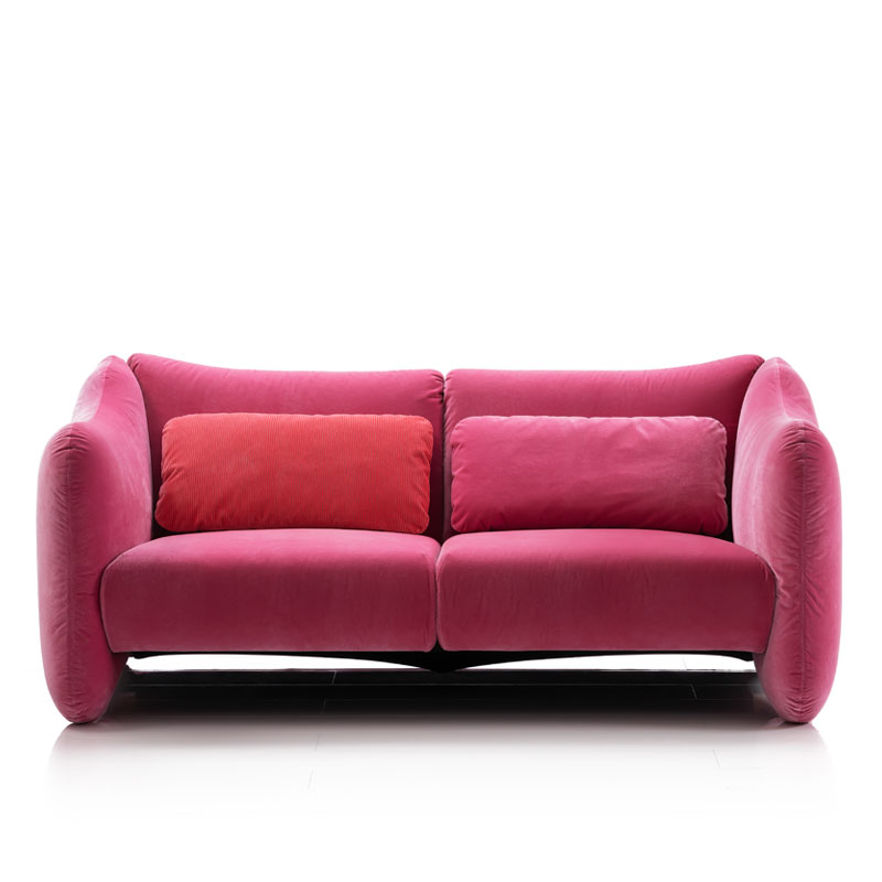 Bongobay 2-Sitzer Sofa Samt Pink