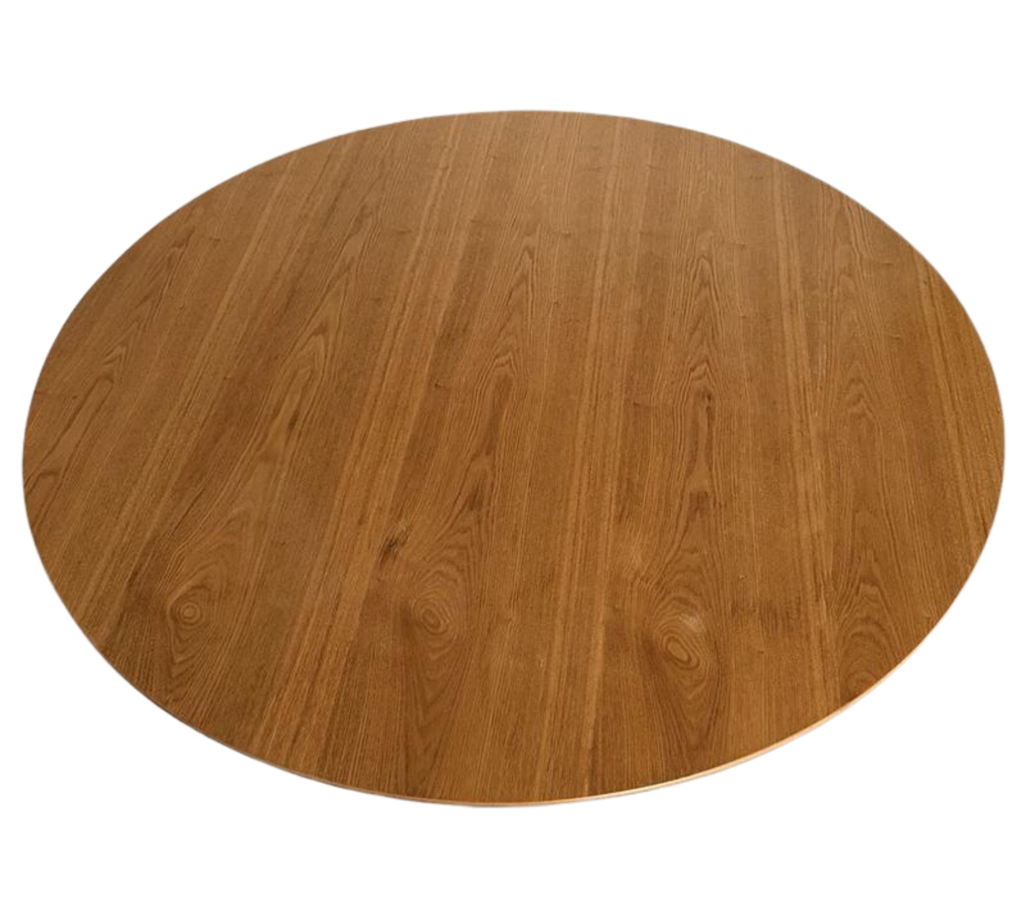 Tisch Massivholz Metall Braun Schwarz Ø100cm