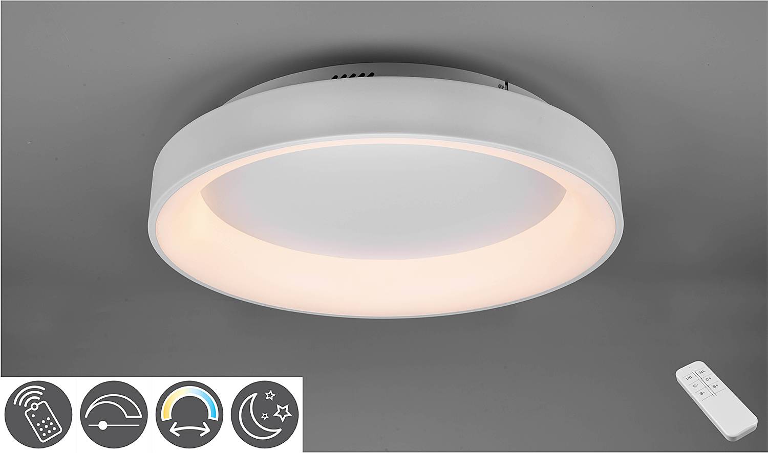 1-Flammig Girona LED Ceiling Light White ⌀60cm