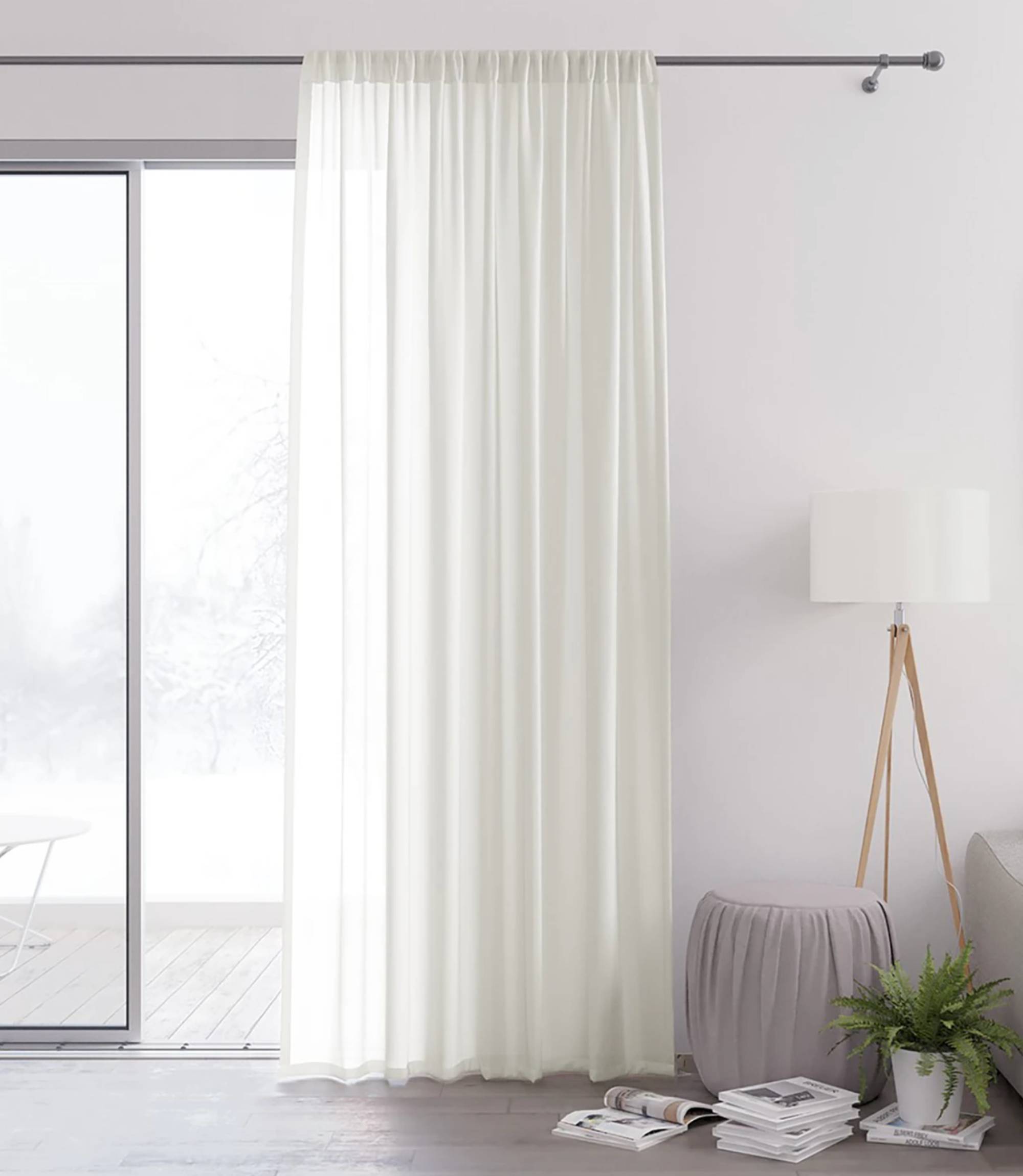 Vorhang mit Kräuselband Creme 140 x 250 cm