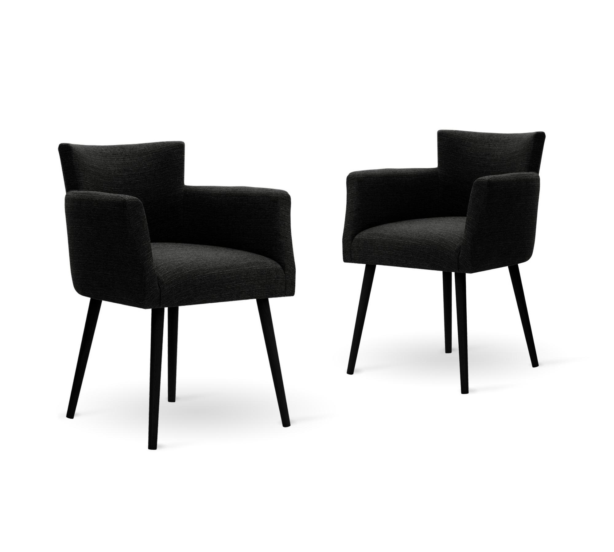 2x Armlehnstuhl Billie Schwarz