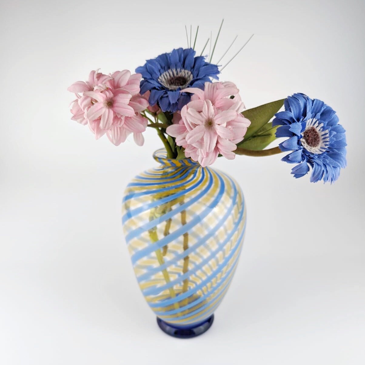 Vintage Vase Muranoglas Mehrfarbig 1950er Jahre