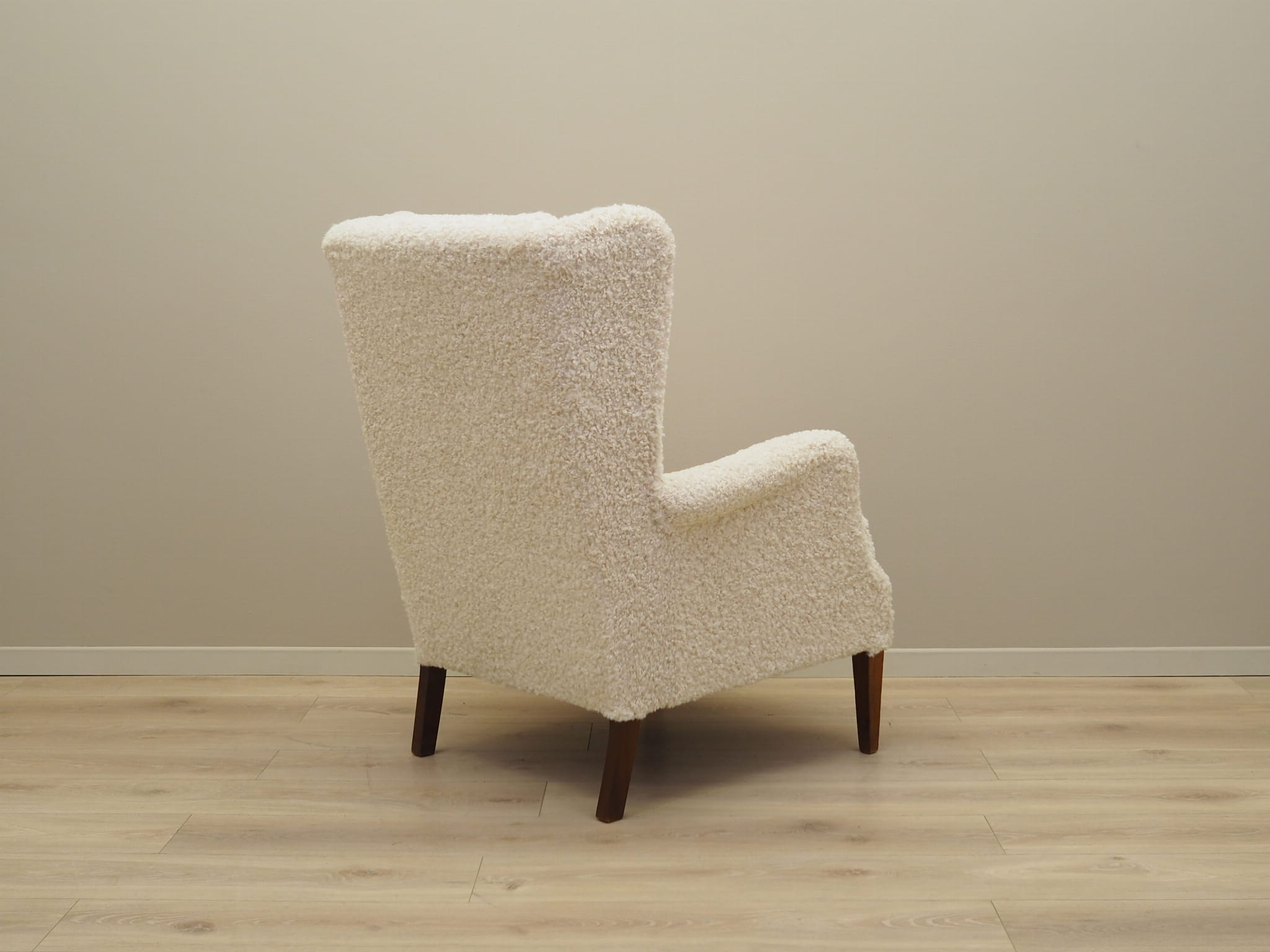 Armchair Textile Wood Cream 1960s