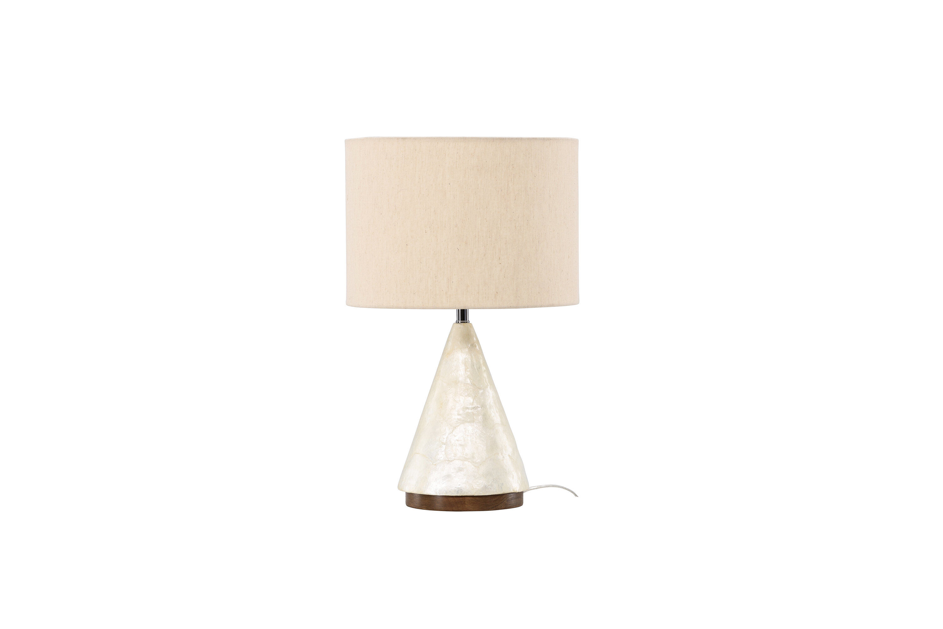 Donsö Tischlampe Capiz Natur ⌀35cm