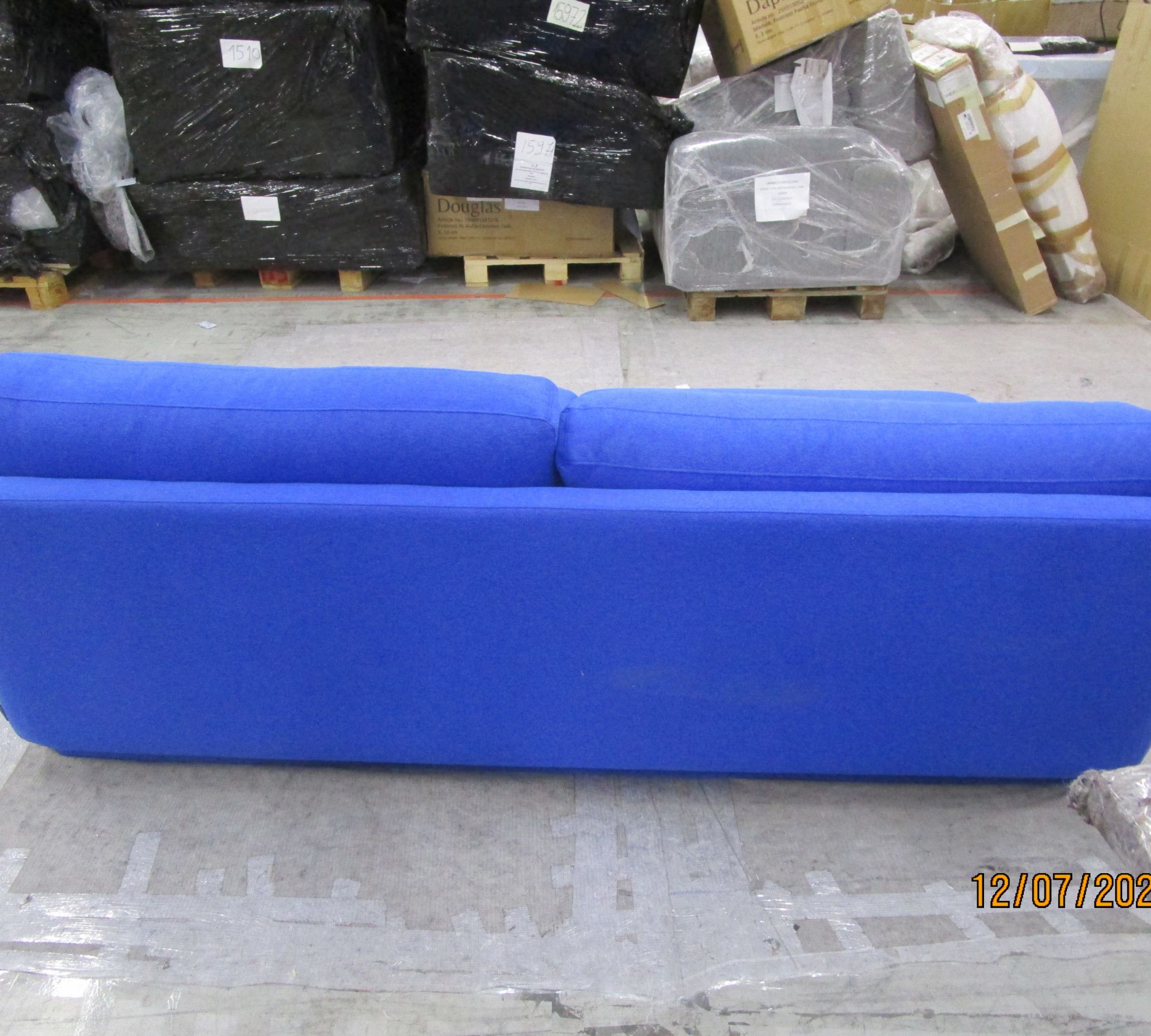 Emma Sofa 3-Sitzer Mark Cobalt Blue