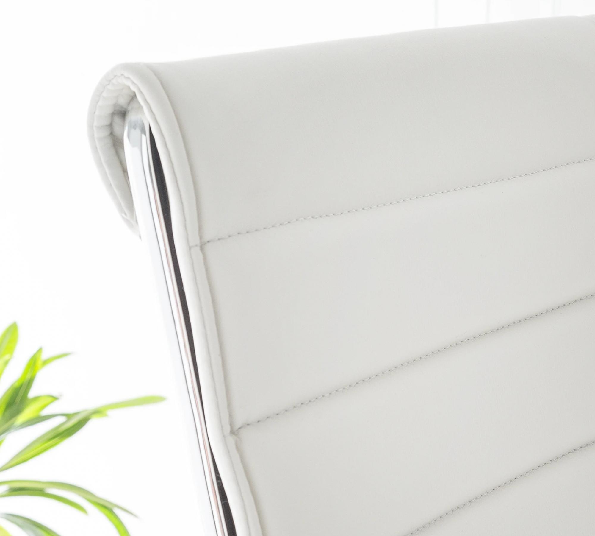 Office swivel chair Vegan leather White
